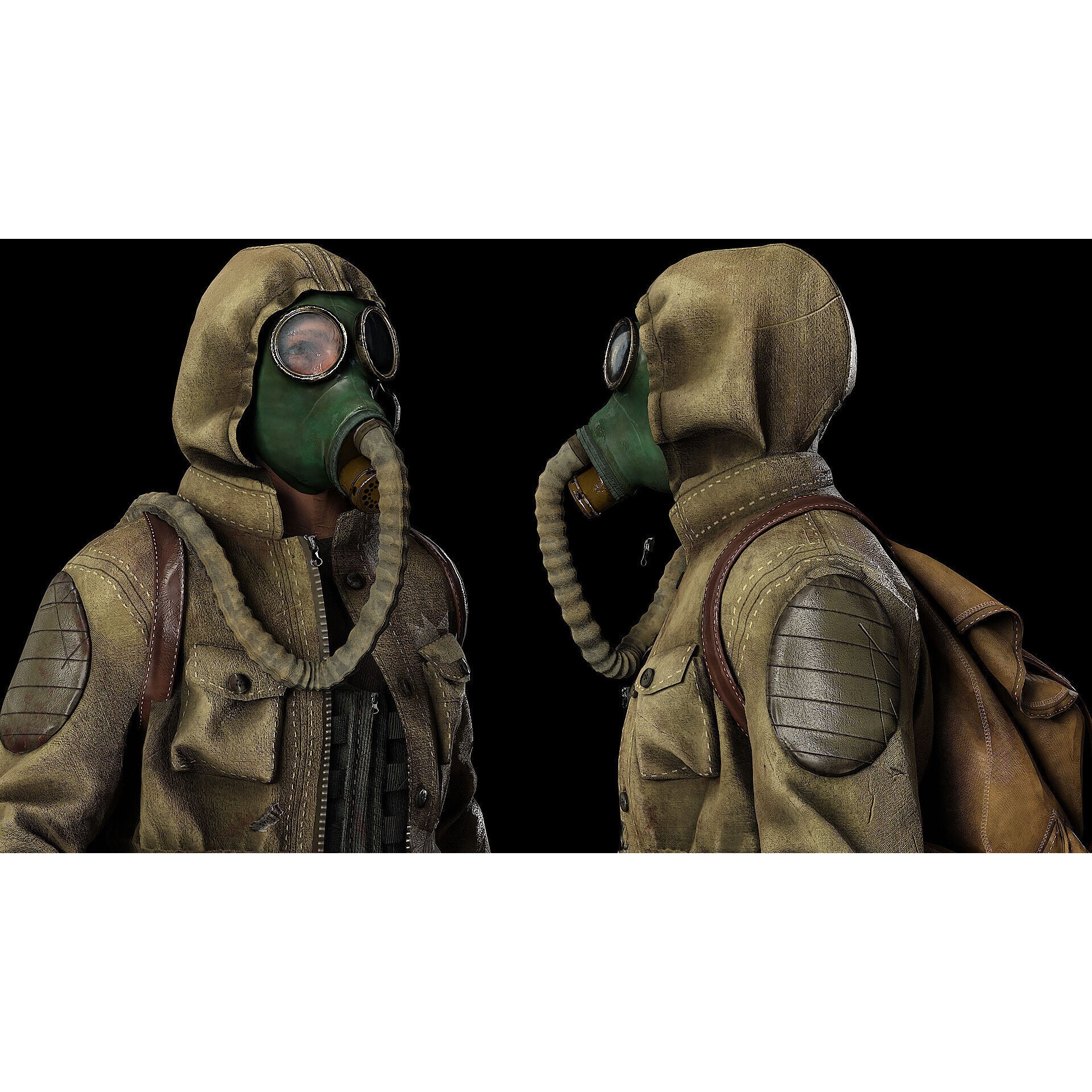 Post Apocalyptic Survivor 3D Model – Low Poly Game Ready Character, FBX - View 9