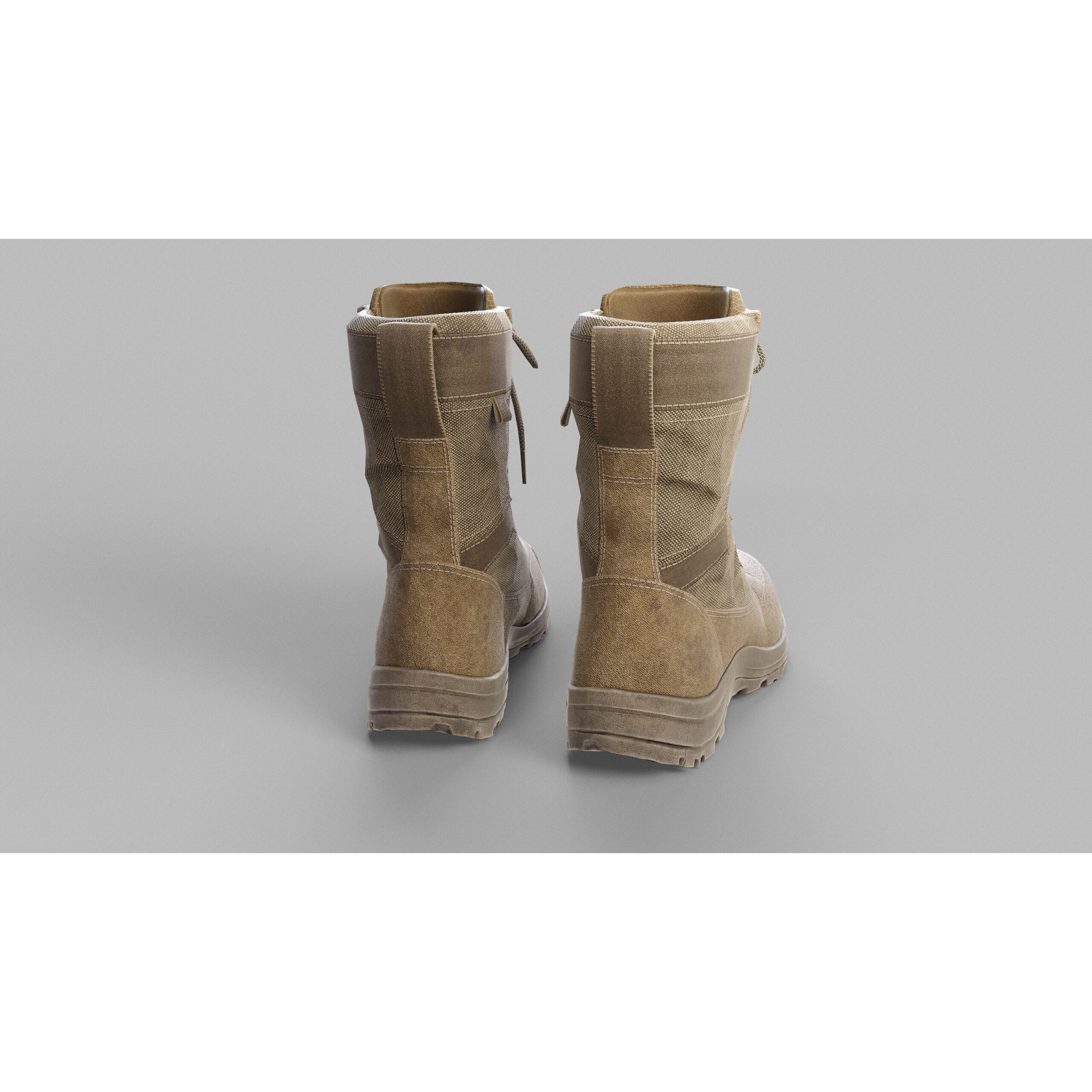 Tactical Boots 3D Model – Low Poly Game-Ready Asset, FBX, OBJ - View 10