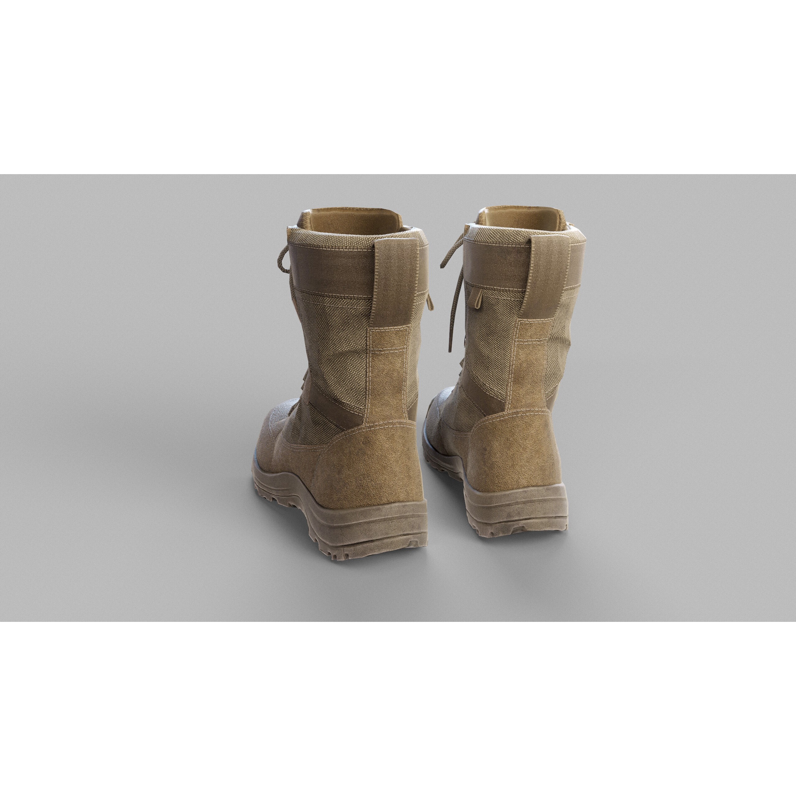 Tactical Boots 3D Model – Low Poly Game-Ready Asset, FBX, OBJ - View 11