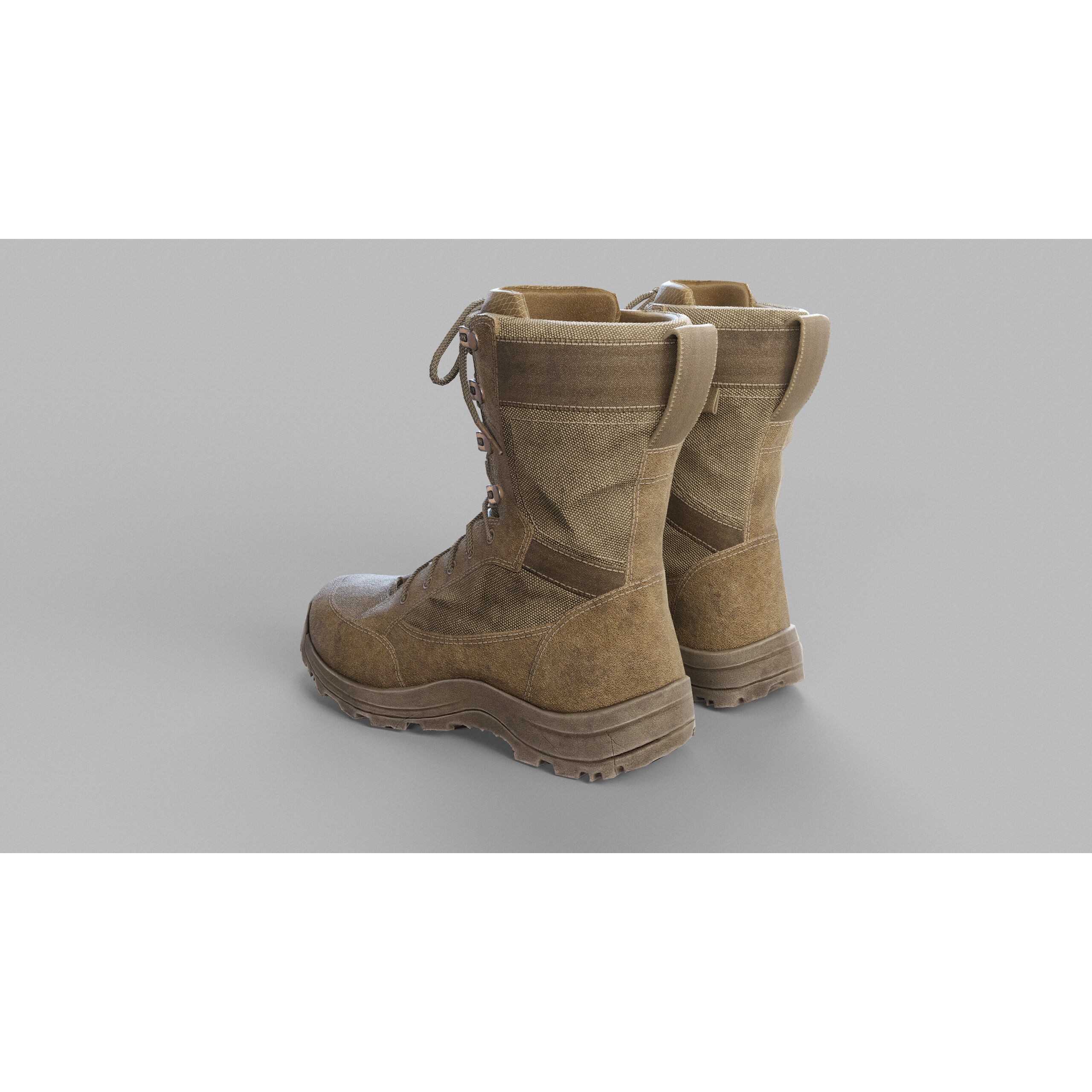 Tactical Boots 3D Model – Low Poly Game-Ready Asset, FBX, OBJ - View 12