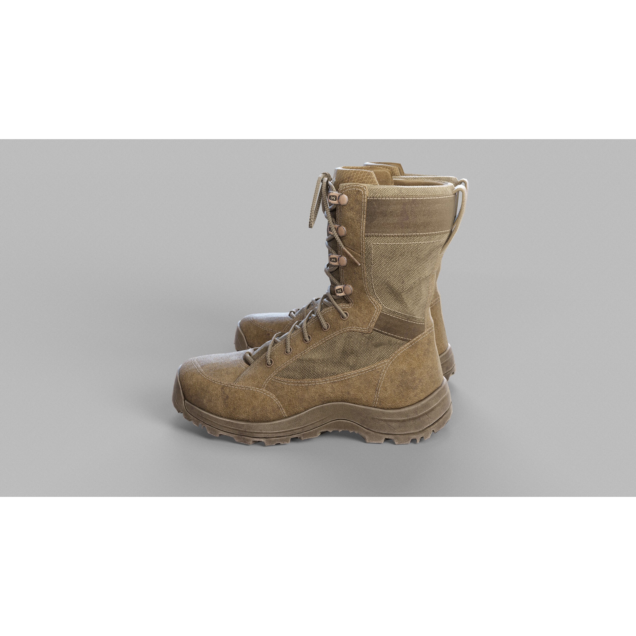 Tactical Boots 3D Model – Low Poly Game-Ready Asset, FBX, OBJ - View 13