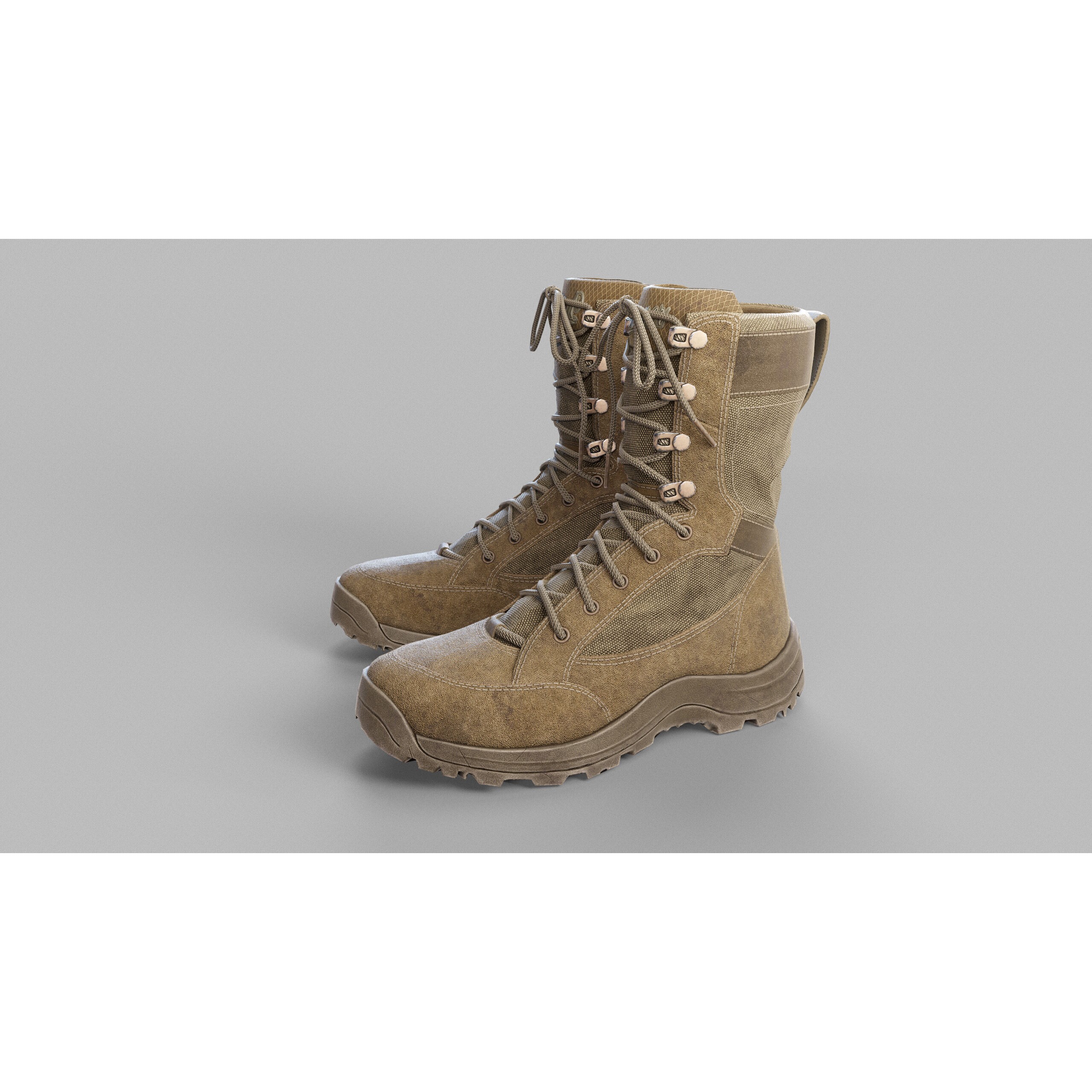 Tactical Boots 3D Model – Low Poly Game-Ready Asset, FBX, OBJ - View 14