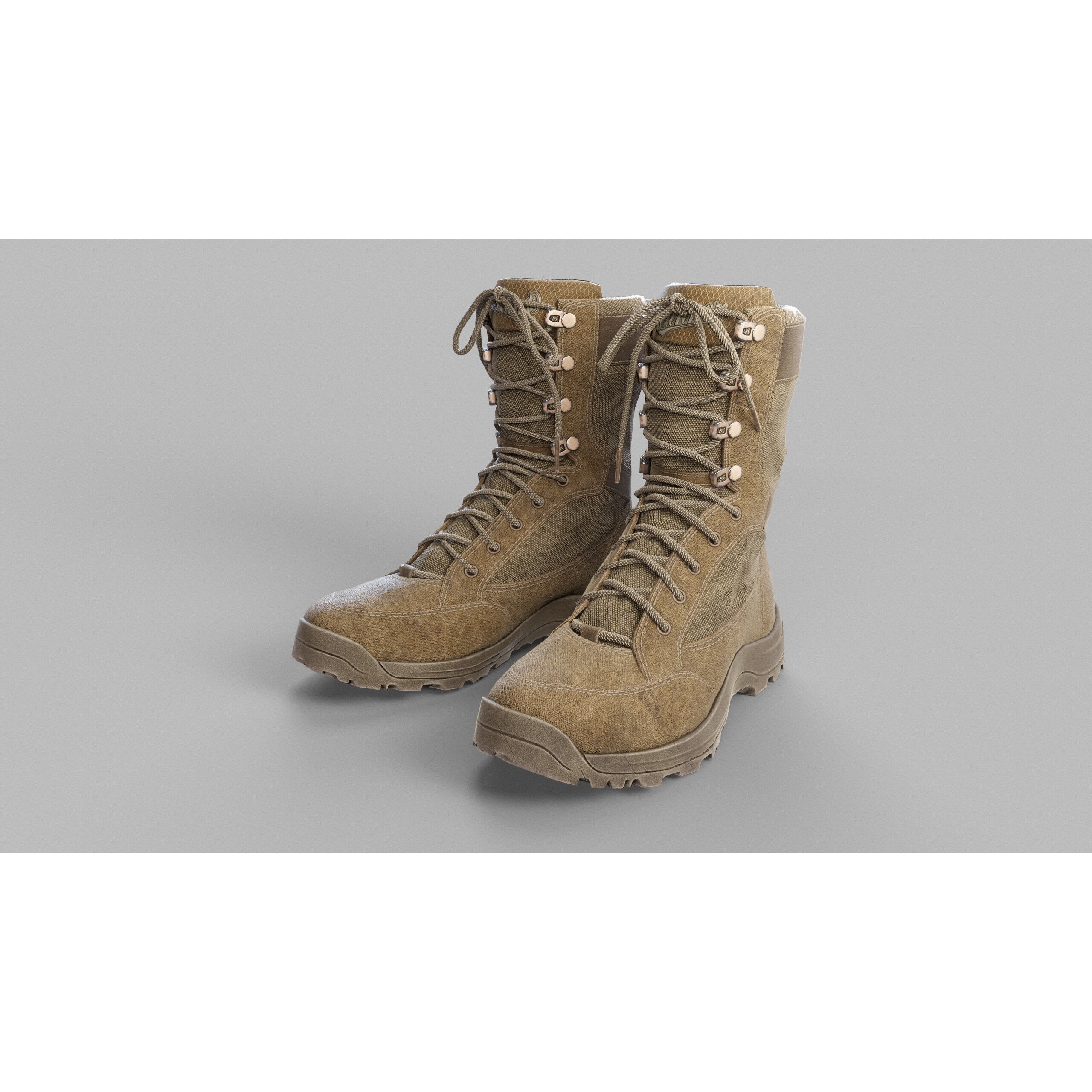 Tactical Boots 3D Model – Low Poly Game-Ready Asset, FBX, OBJ - View 3