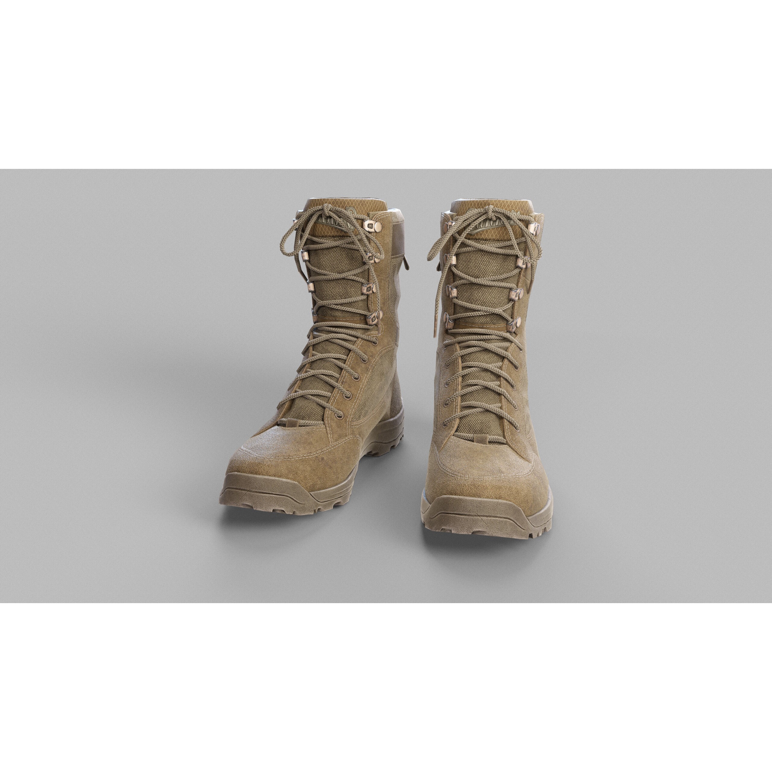 Tactical Boots 3D Model – Low Poly Game-Ready Asset, FBX, OBJ - View 4