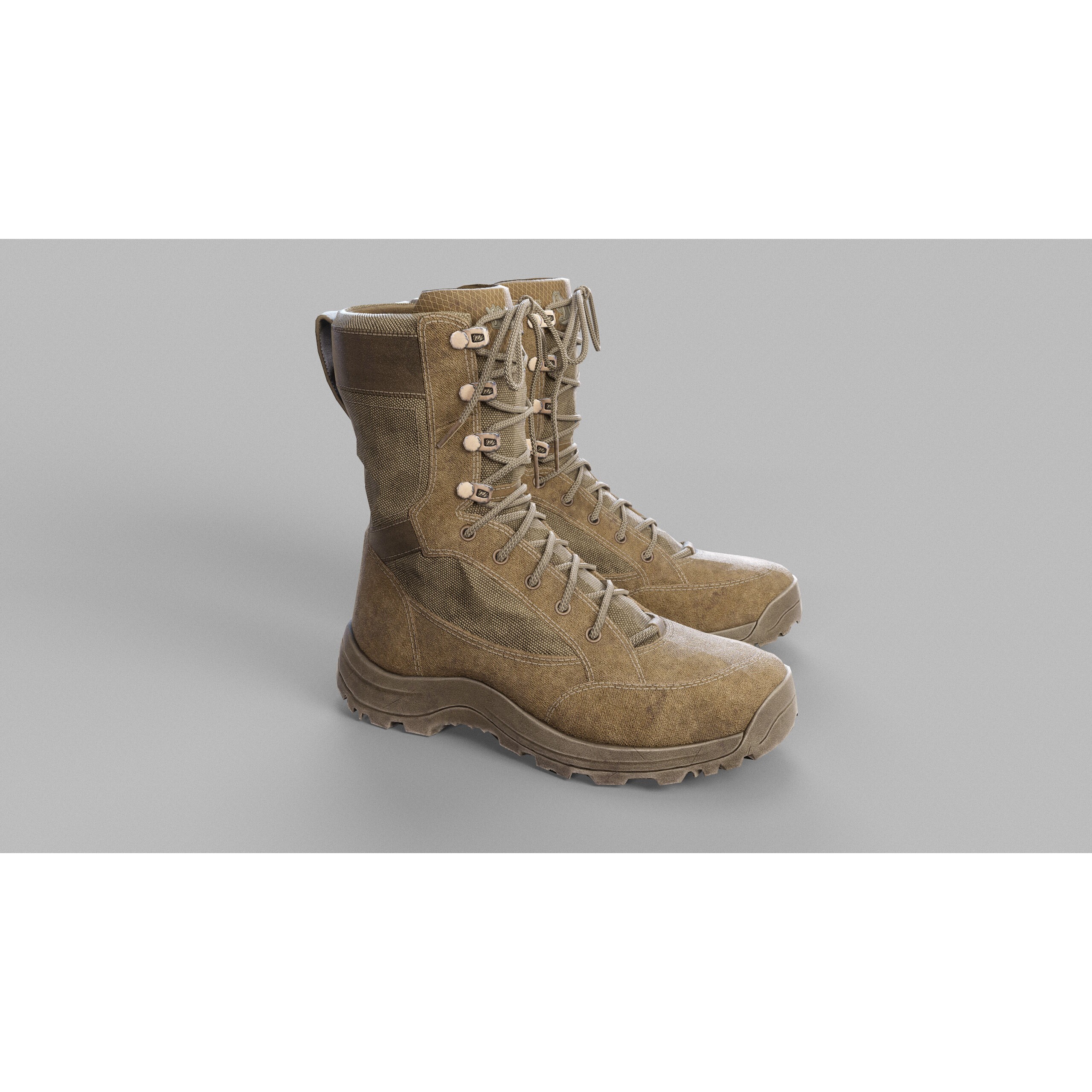 Tactical Boots 3D Model – Low Poly Game-Ready Asset, FBX, OBJ - View 7