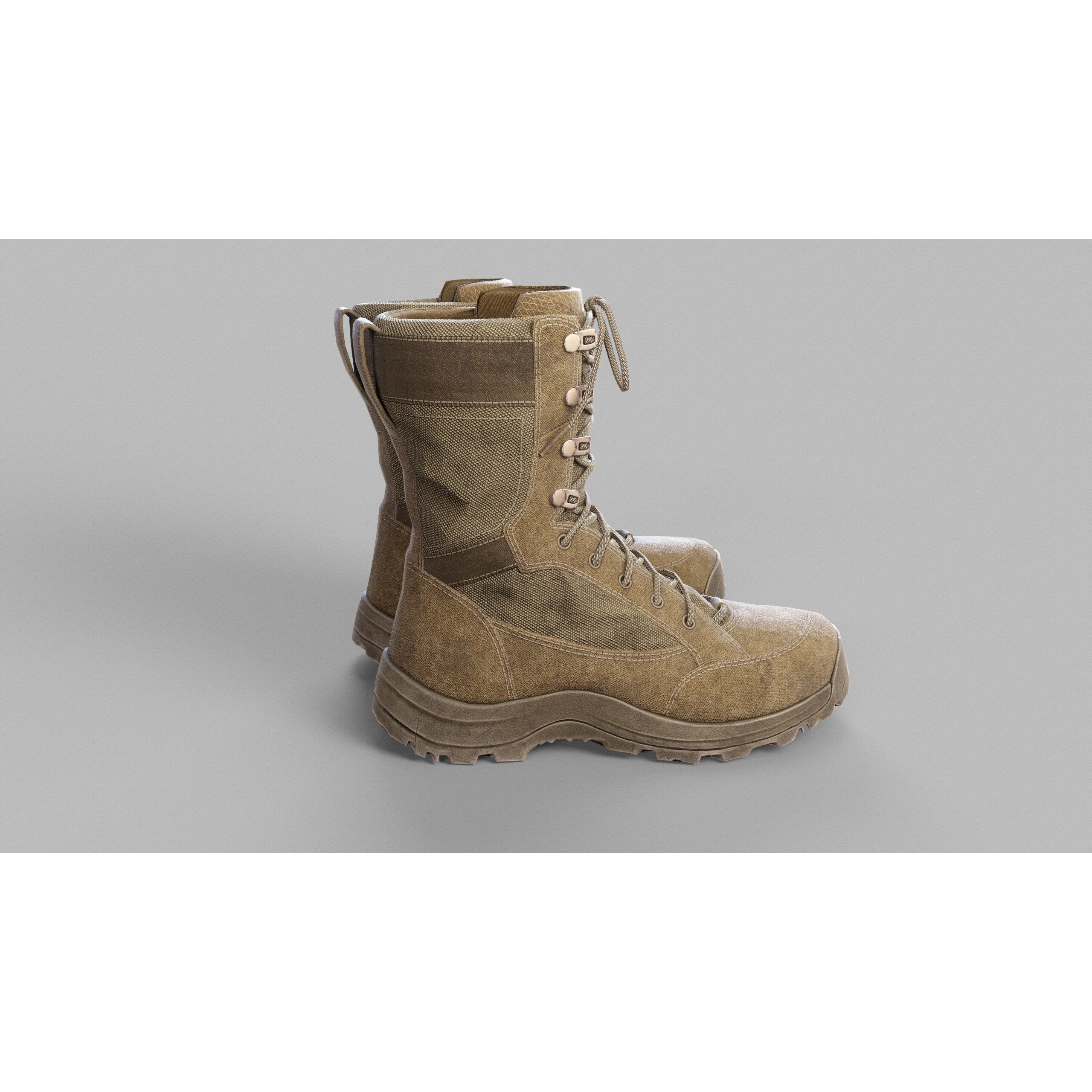 Tactical Boots 3D Model – Low Poly Game-Ready Asset, FBX, OBJ - View 8