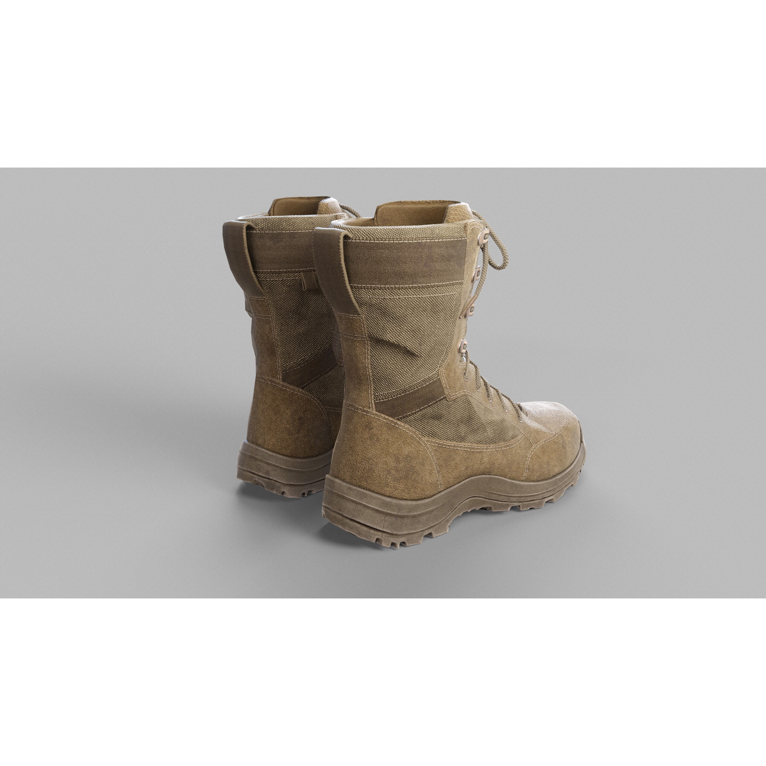 Tactical Boots 3D Model – Low Poly Game-Ready Asset, FBX, OBJ - View 9