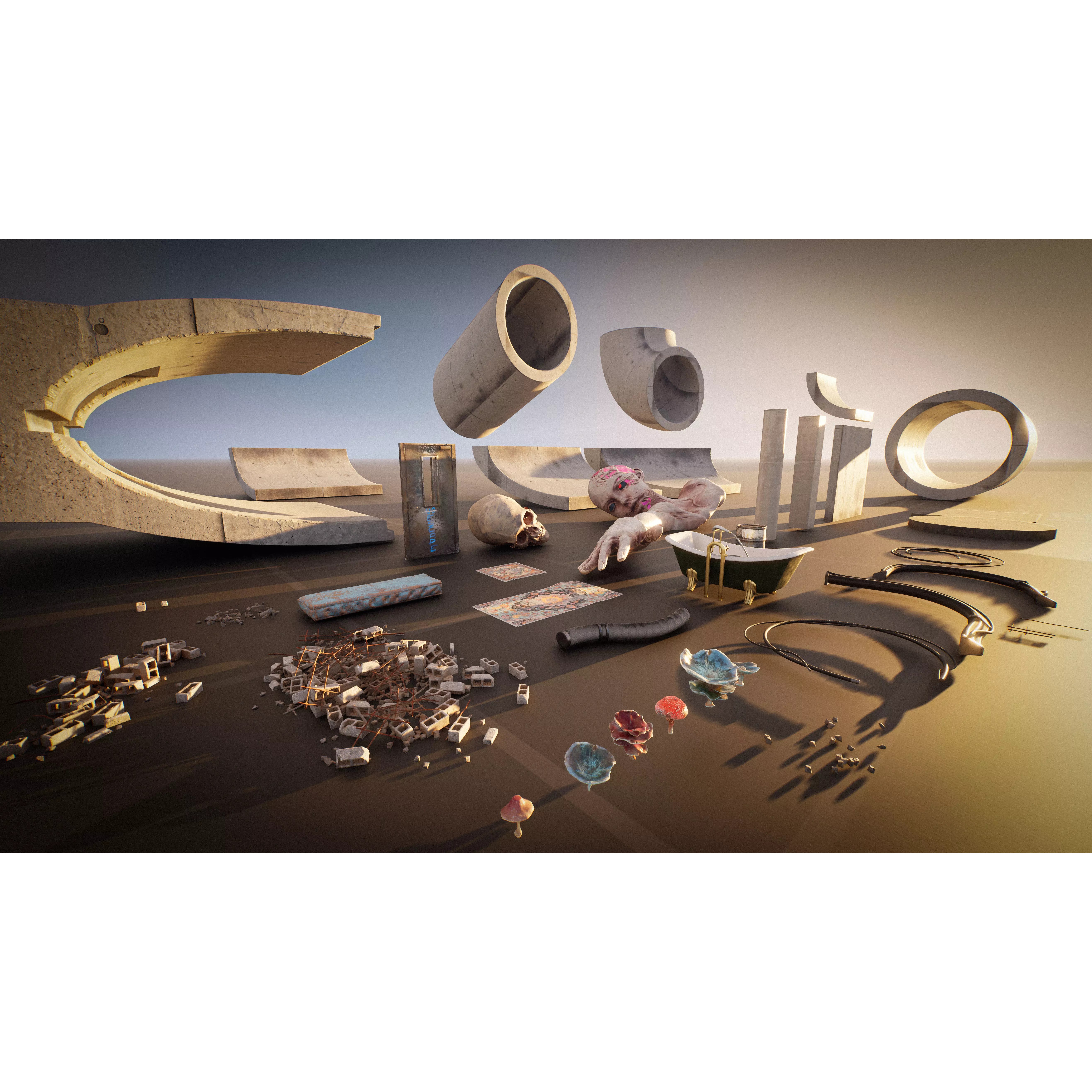 Sewer Monster Horror Environment - Low-Poly Game-Ready 3D Model - View 11