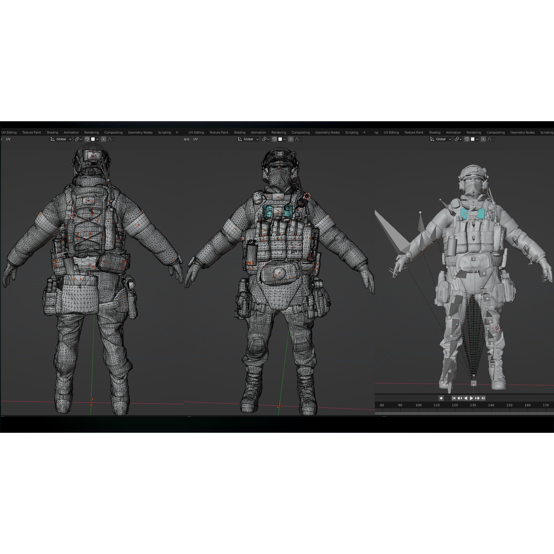 Modular US Soldier 3D Model – Low-Poly Game-Ready Character with PBR Textures