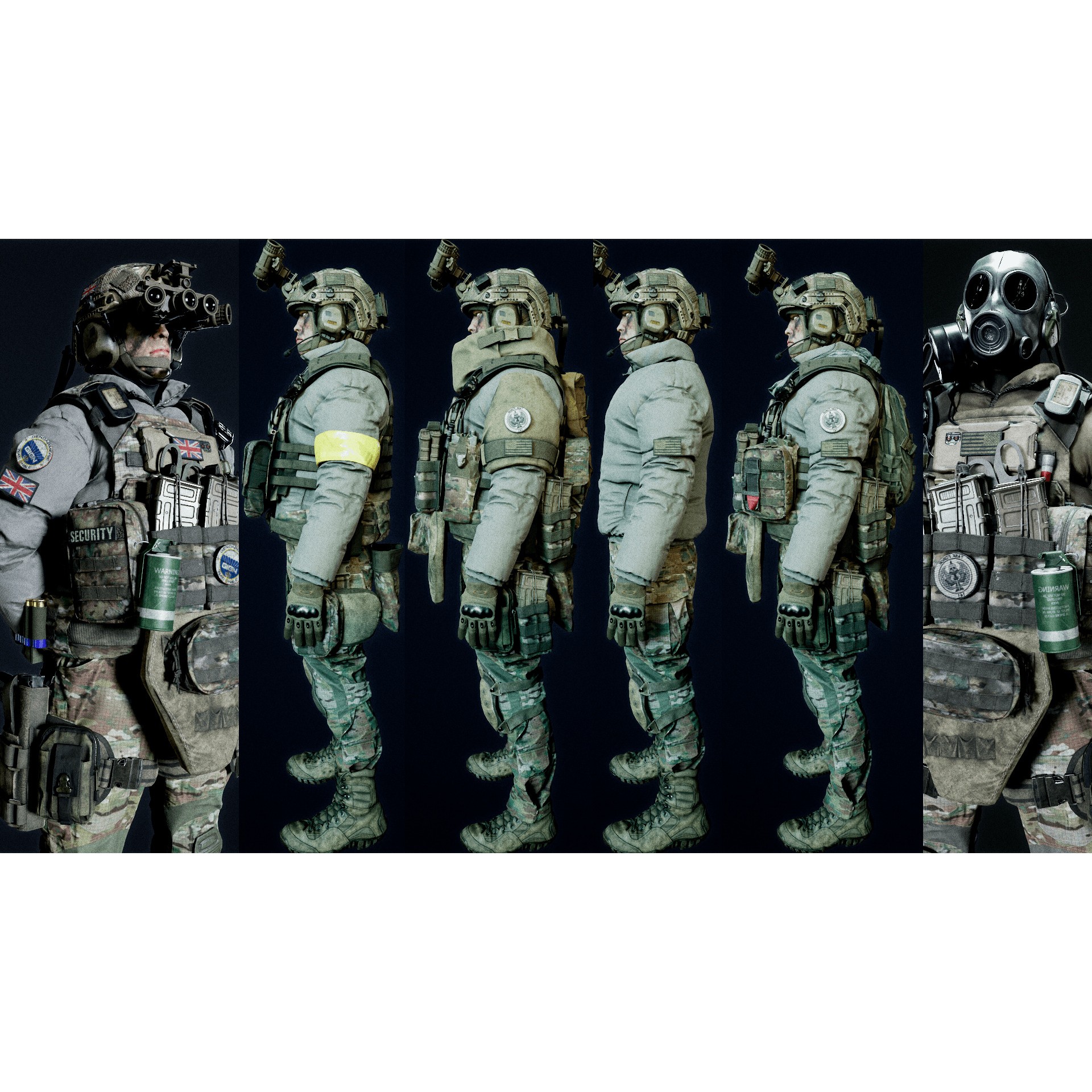 Modular US Soldier 3D Model – Low-Poly Game-Ready Character with PBR Textures - View 3