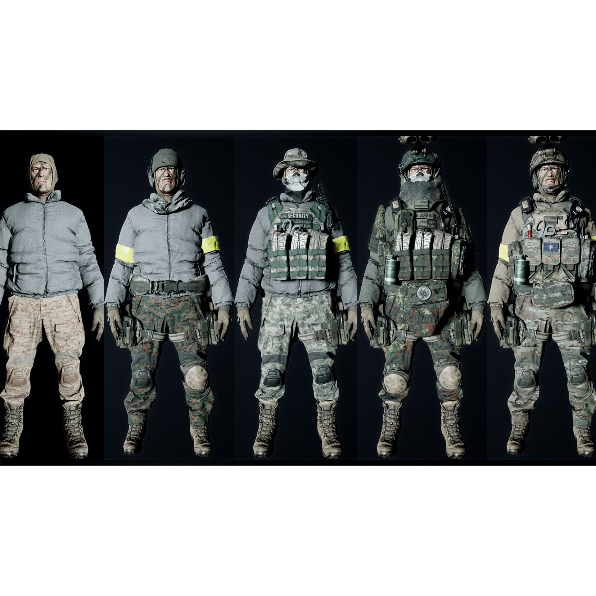 Modular US Soldier 3D Model – Low-Poly Game-Ready Character with PBR Textures - View 5
