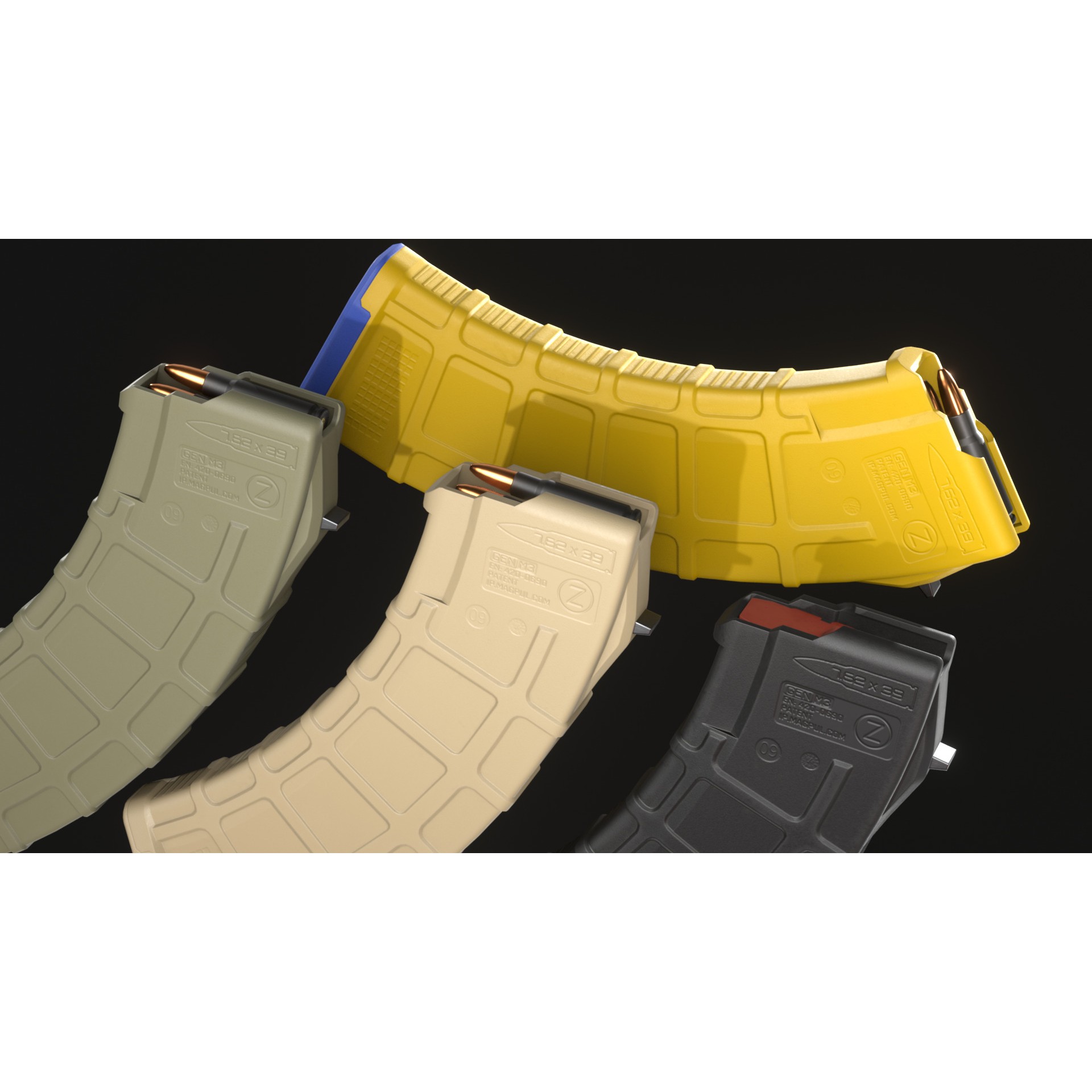Micro Draco AK Pistol 3D Model – Low Poly Game Asset, FBX, Rigged - View 17