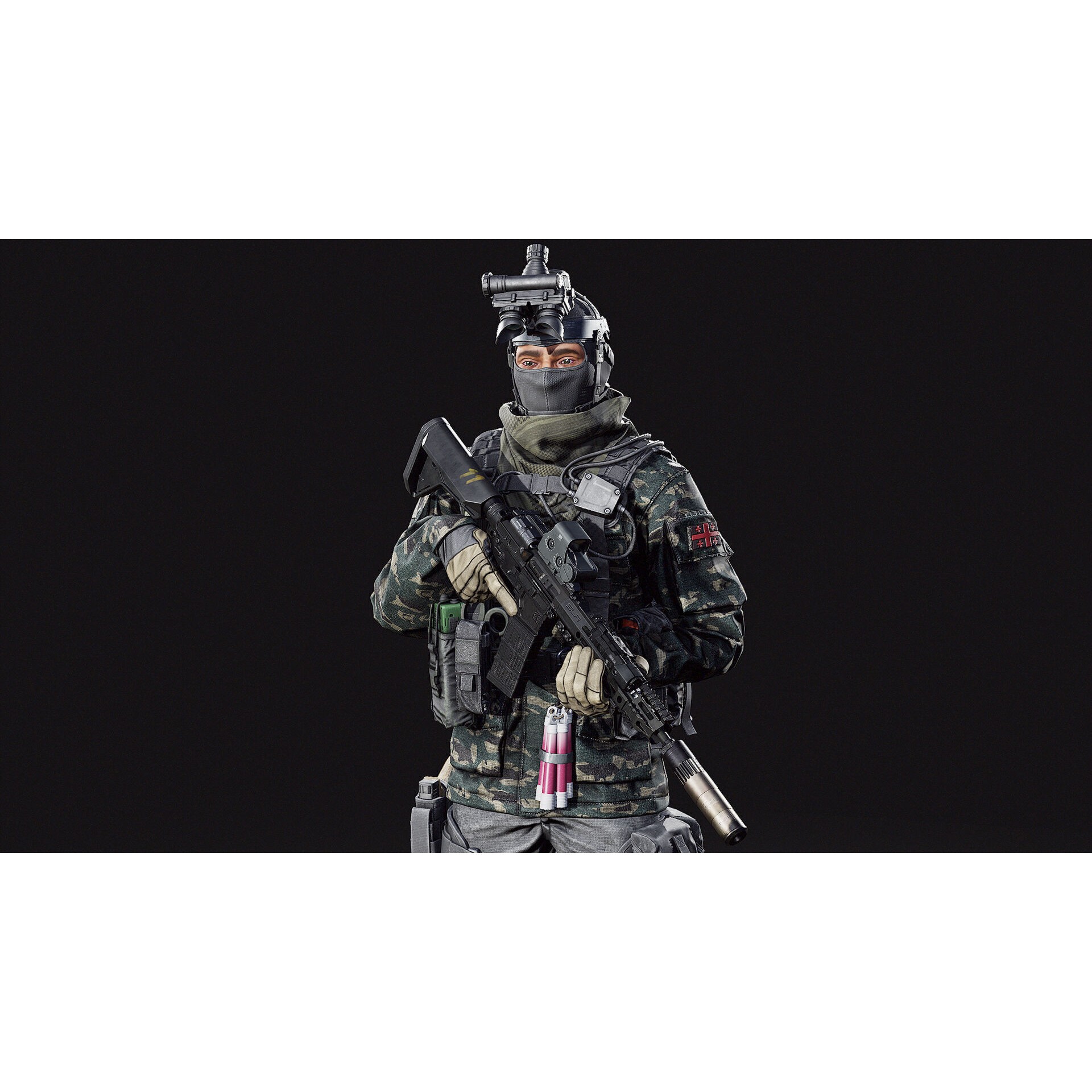 Tactical Soldier 3D Model – Low Poly Rigged Character, FBX - View 10