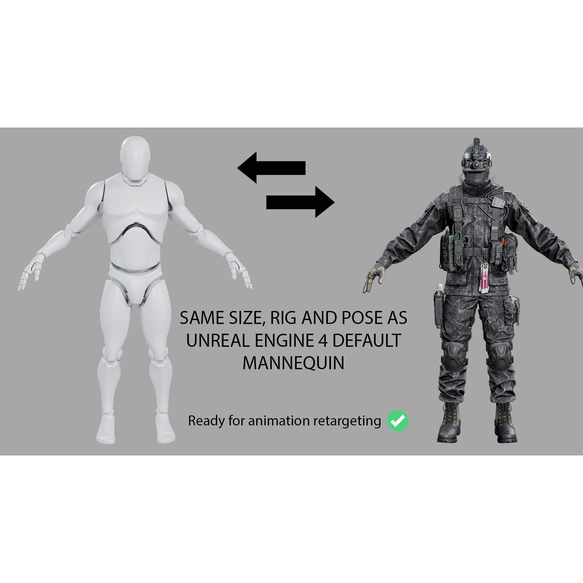 Tactical Soldier 3D Model – Low Poly Rigged Character, FBX - View 15