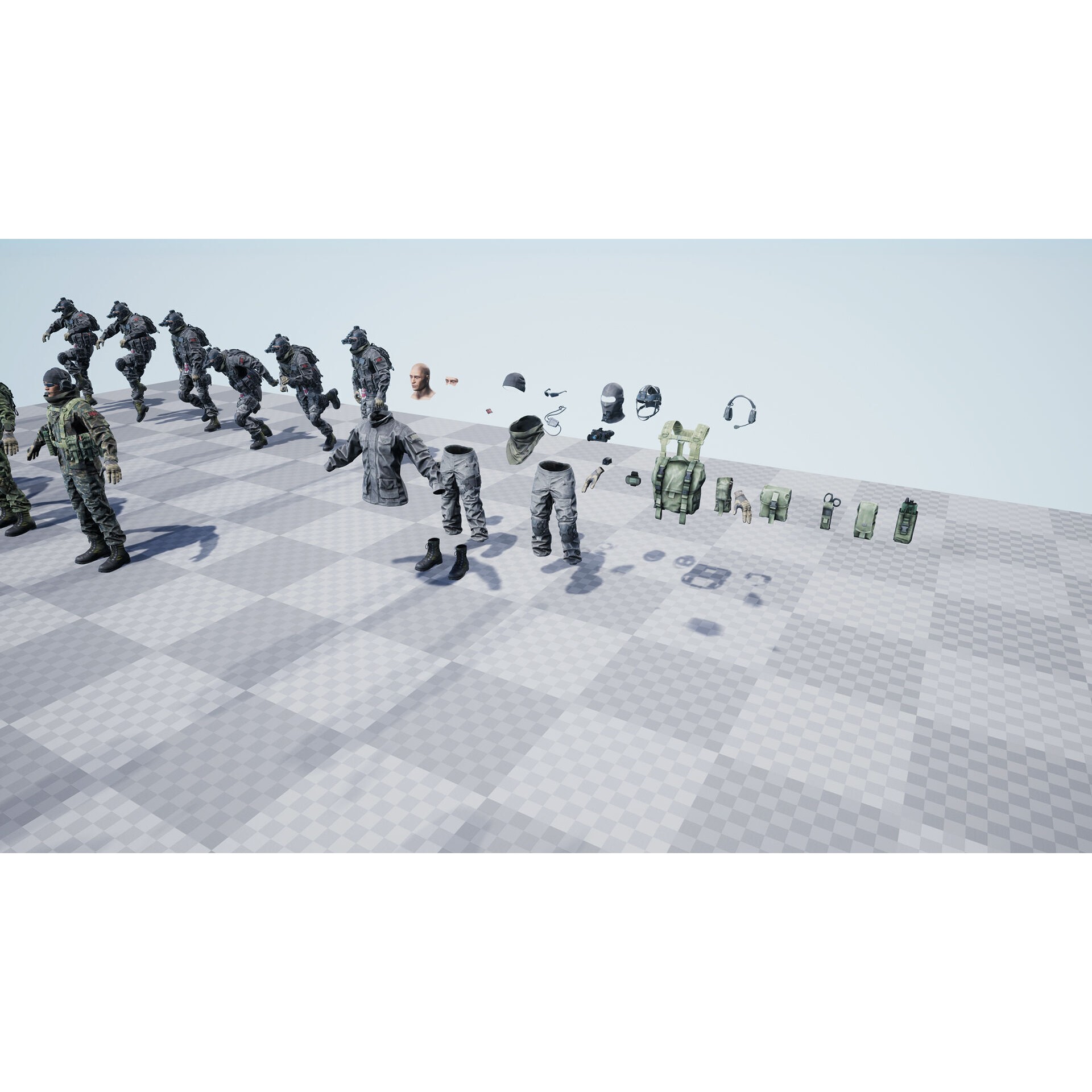 Tactical Soldier 3D Model – Low Poly Rigged Character, FBX - View 17