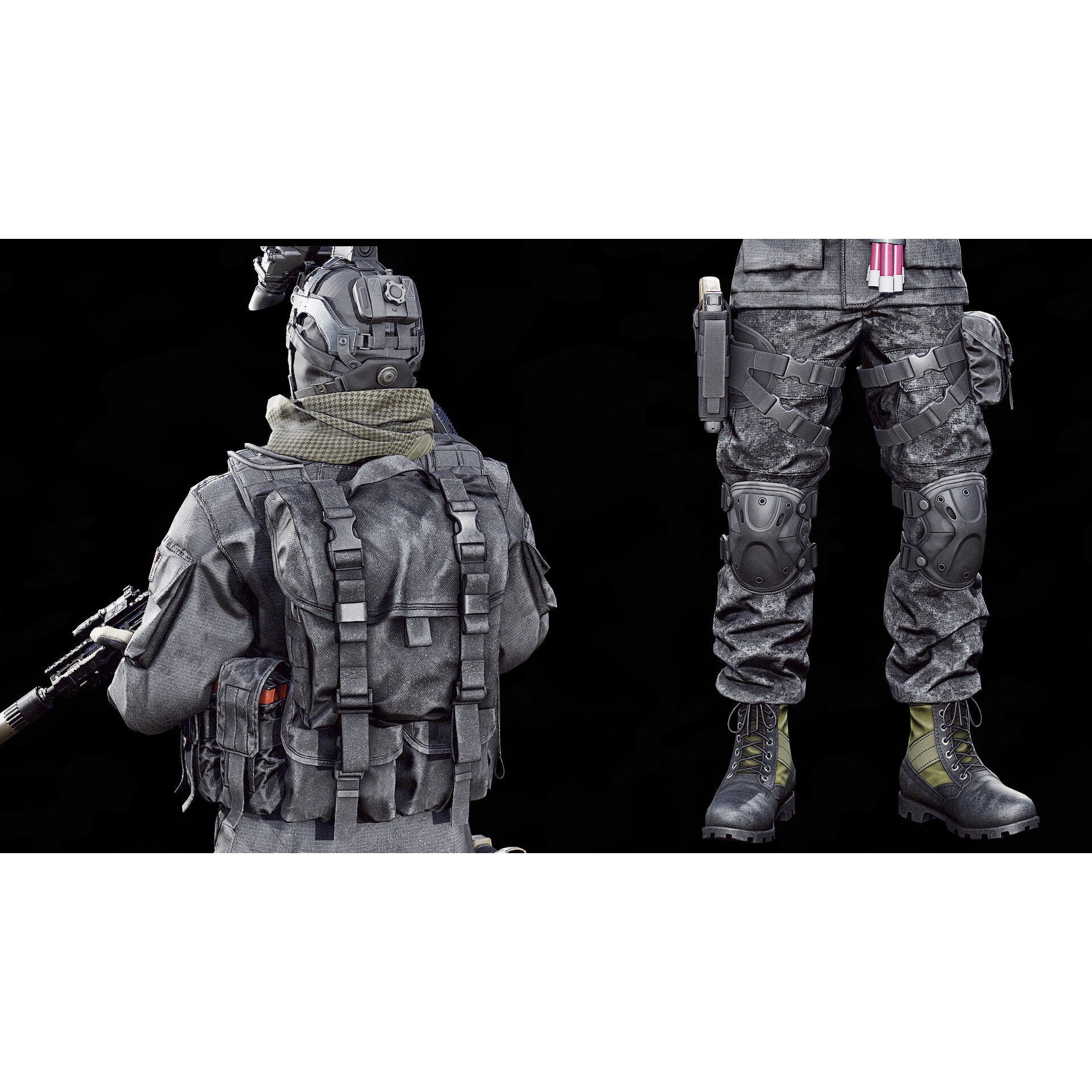 Tactical Soldier 3D Model – Low Poly Rigged Character, FBX - View 8