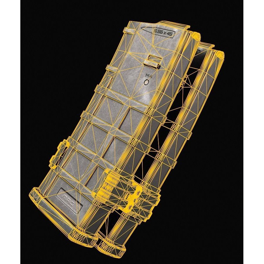AR-15 Magazine 3D Model – Low Poly PBR Game Asset, FBX - View 10