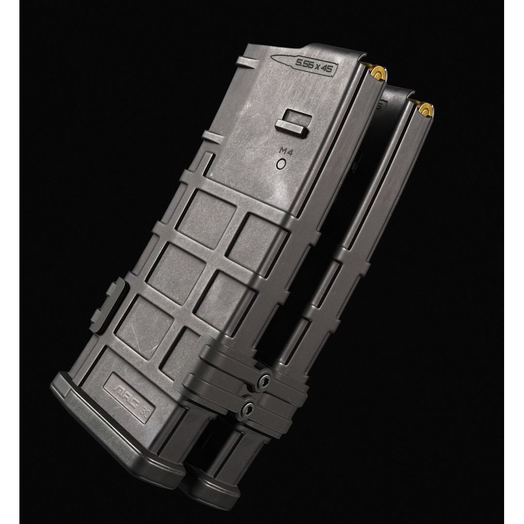 AR-15 Magazine 3D Model – Low Poly PBR Game Asset, FBX - View 3