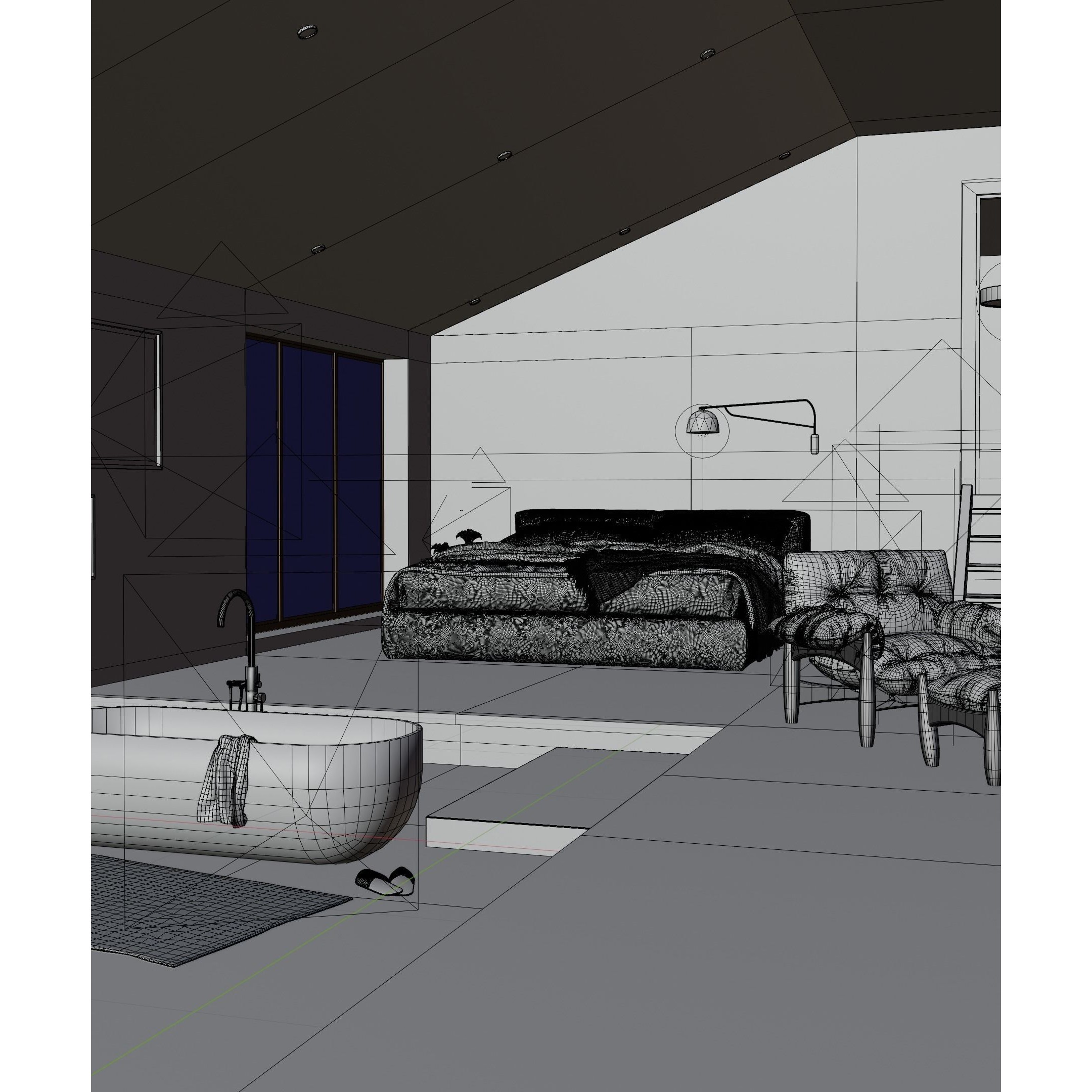 Industrial Interior Scene - Low-Poly Game-Ready 3D Model - View 10