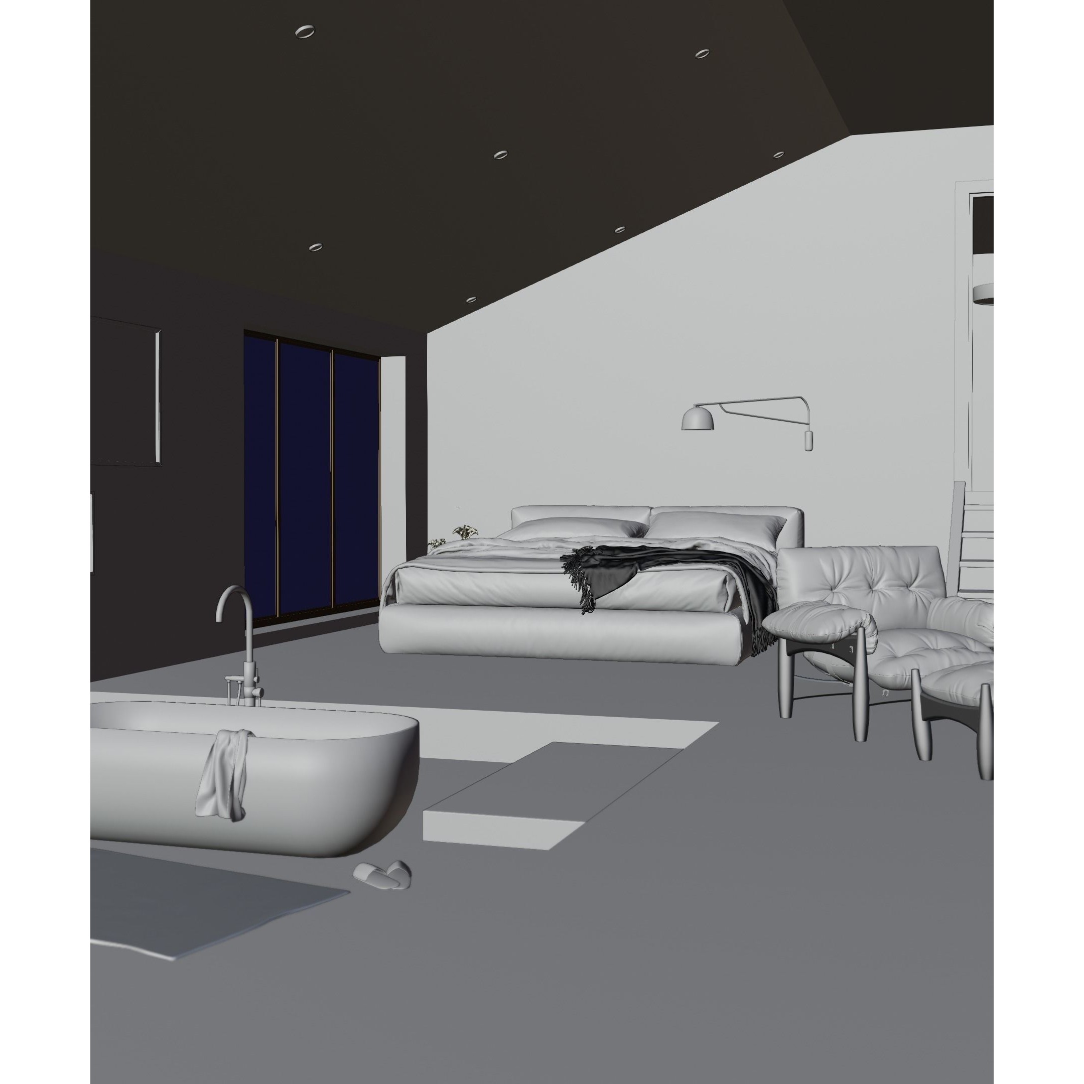 Industrial Interior Scene - Low-Poly Game-Ready 3D Model - View 11