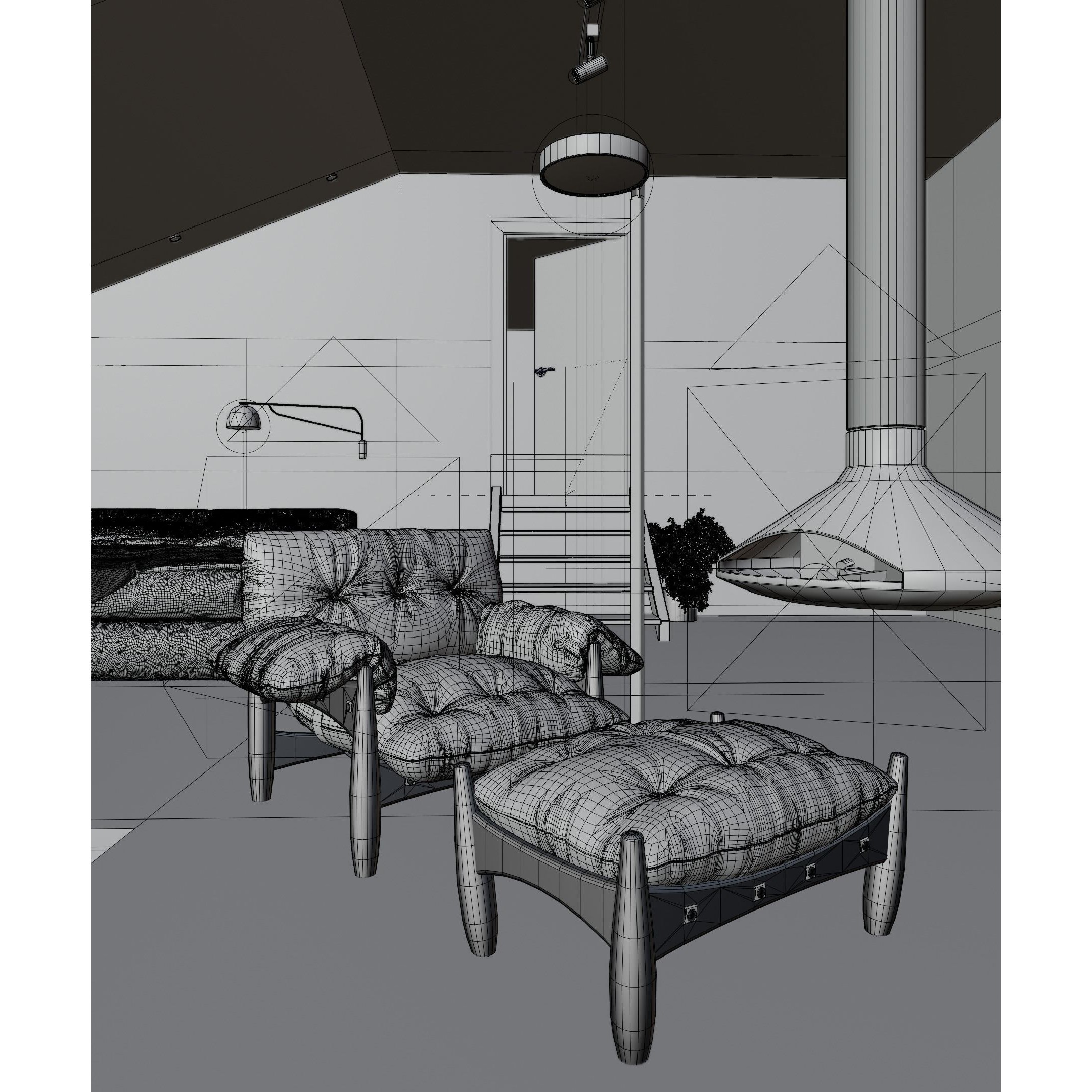 Industrial Interior Scene - Low-Poly Game-Ready 3D Model - View 14