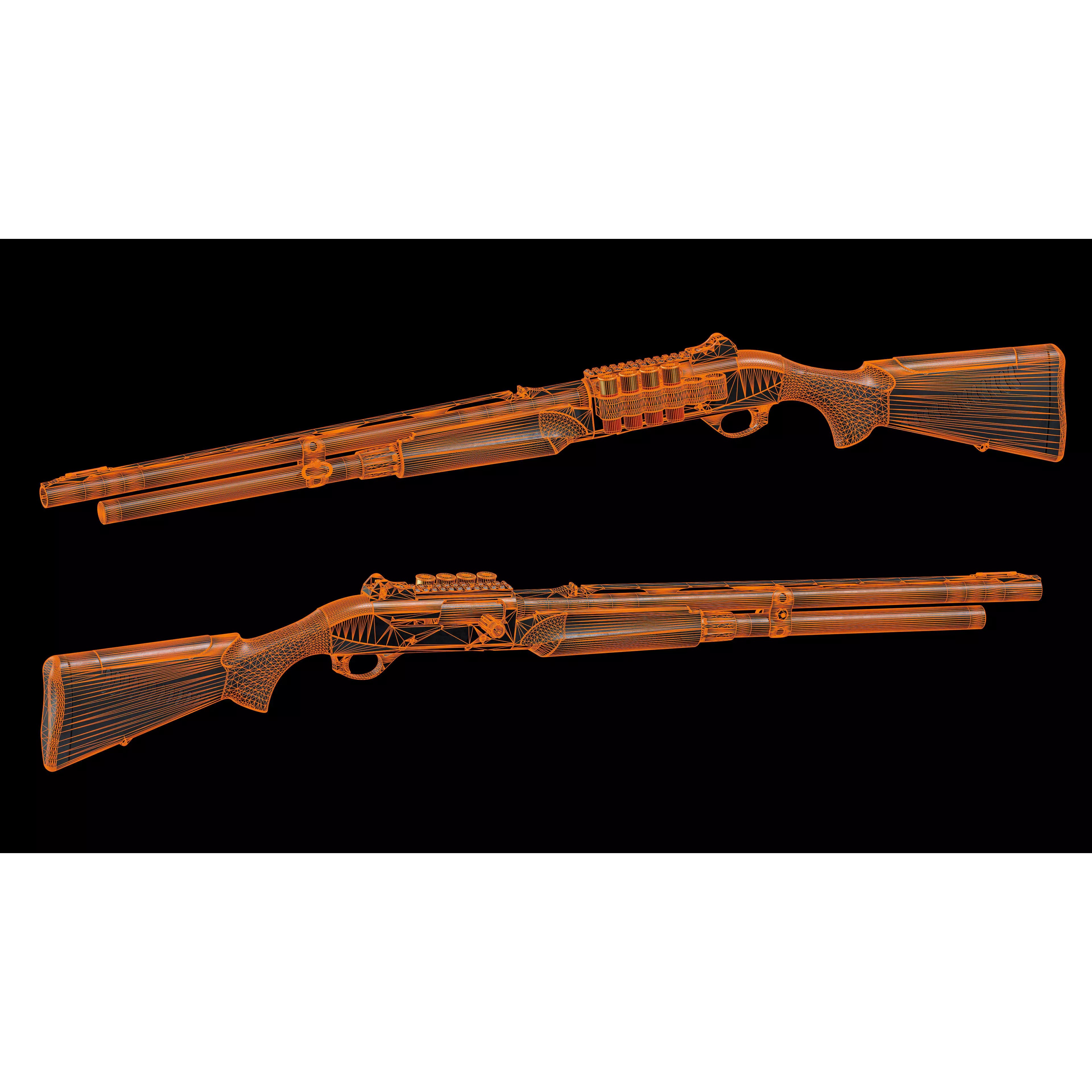 Benelli M2 Tactical Shotgun 3D Model – Low Poly Game Asset, FBX