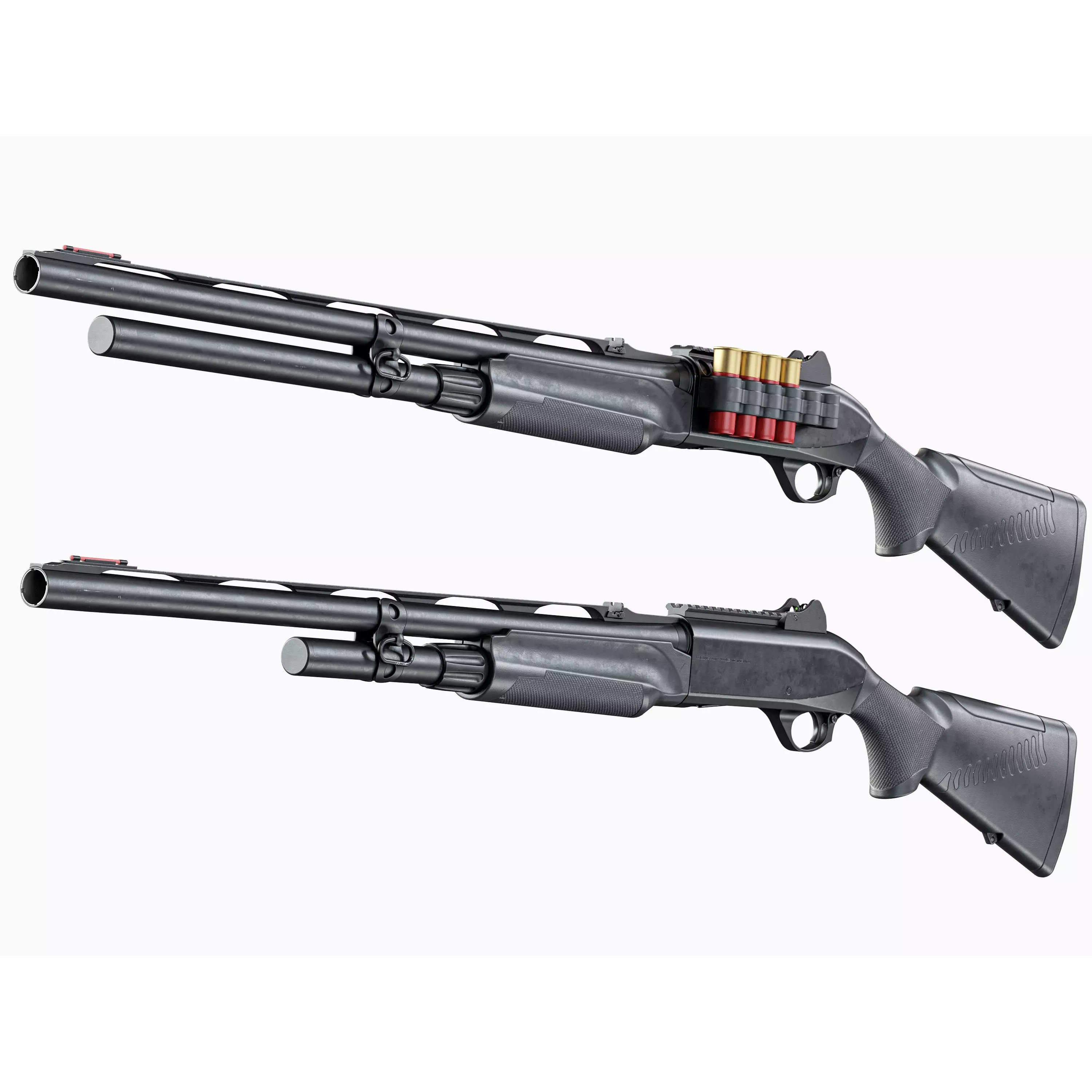 Benelli M2 Tactical Shotgun 3D Model – Low Poly Game Asset, FBX - View 2
