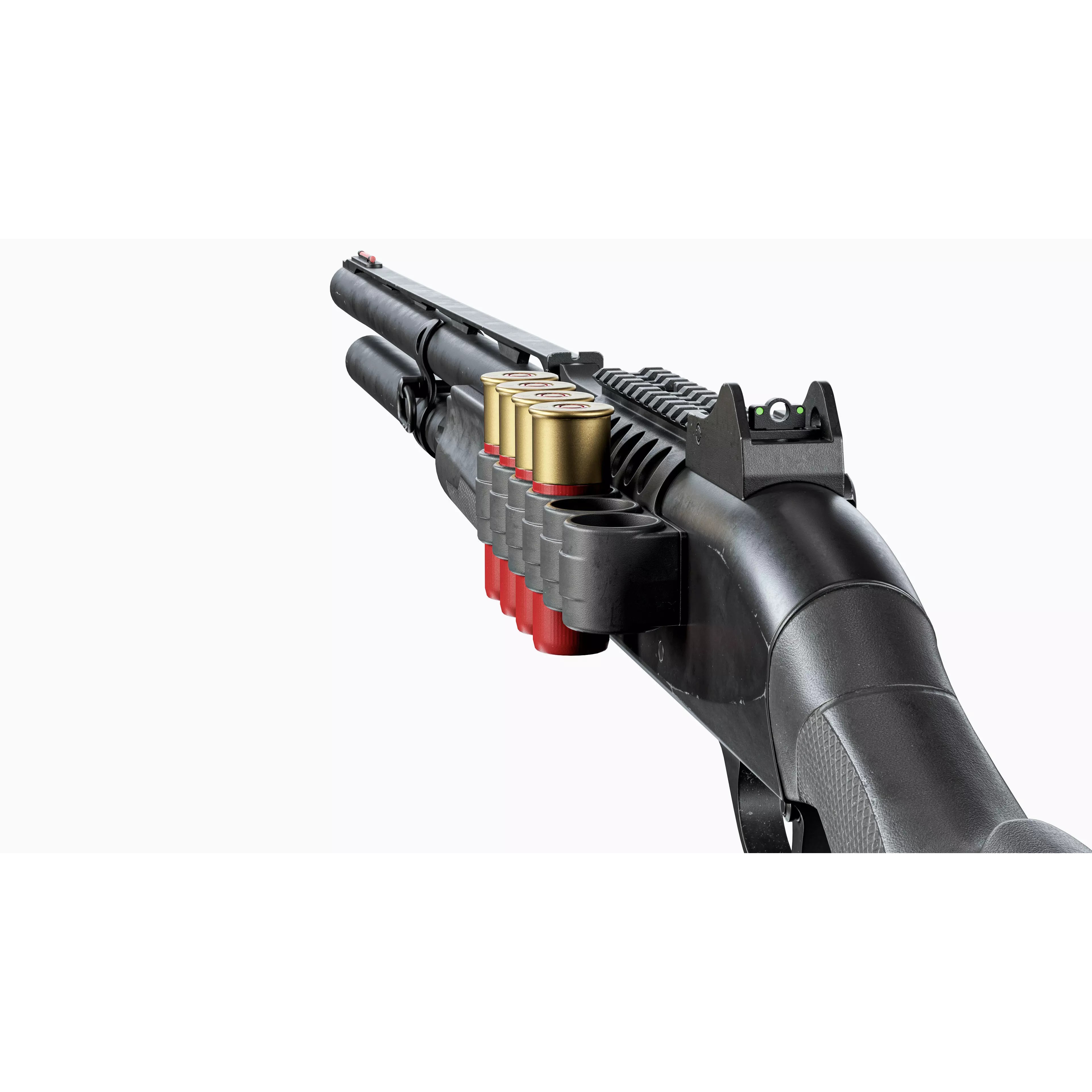 Benelli M2 Tactical Shotgun 3D Model – Low Poly Game Asset, FBX - View 3