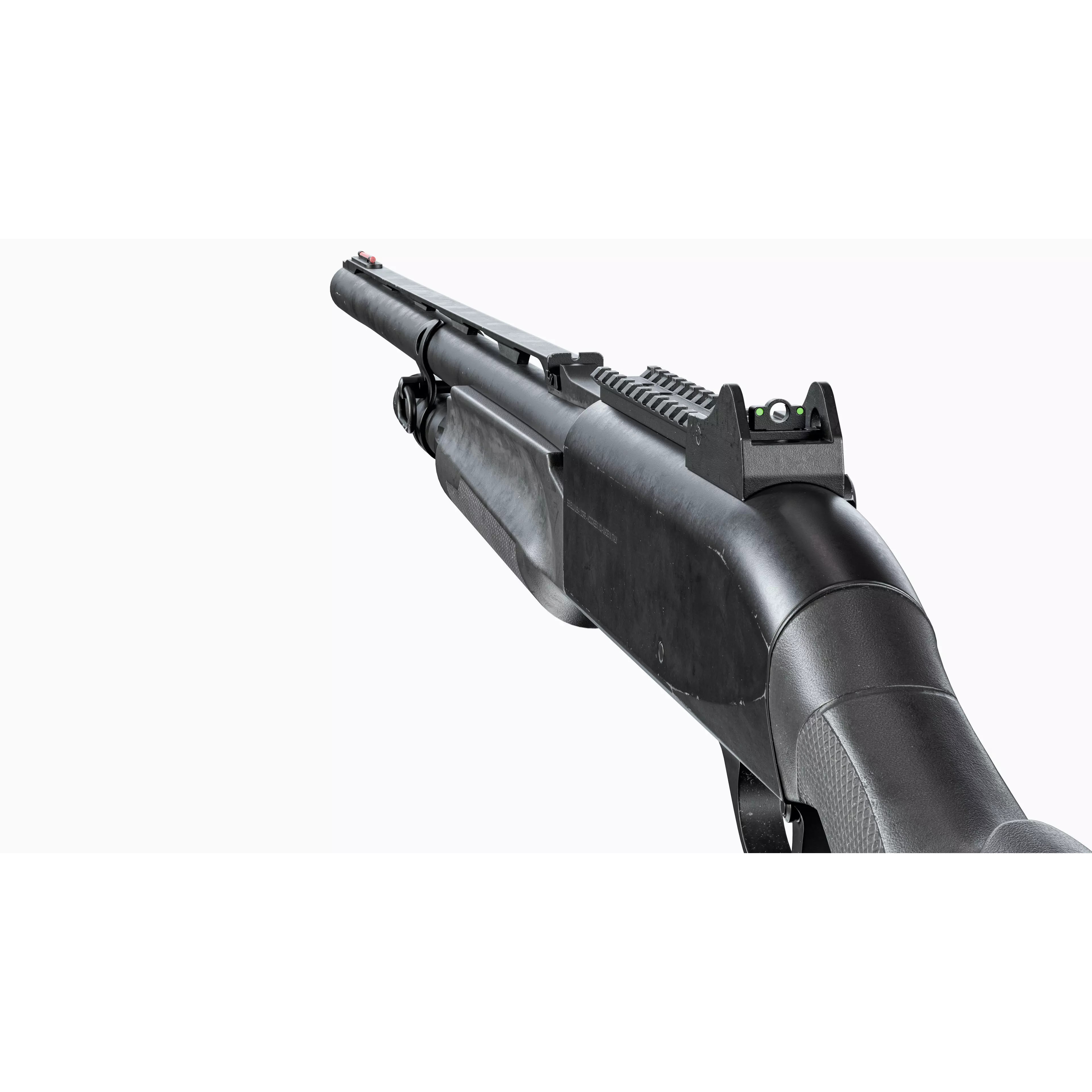 Benelli M2 Tactical Shotgun 3D Model – Low Poly Game Asset, FBX - View 4