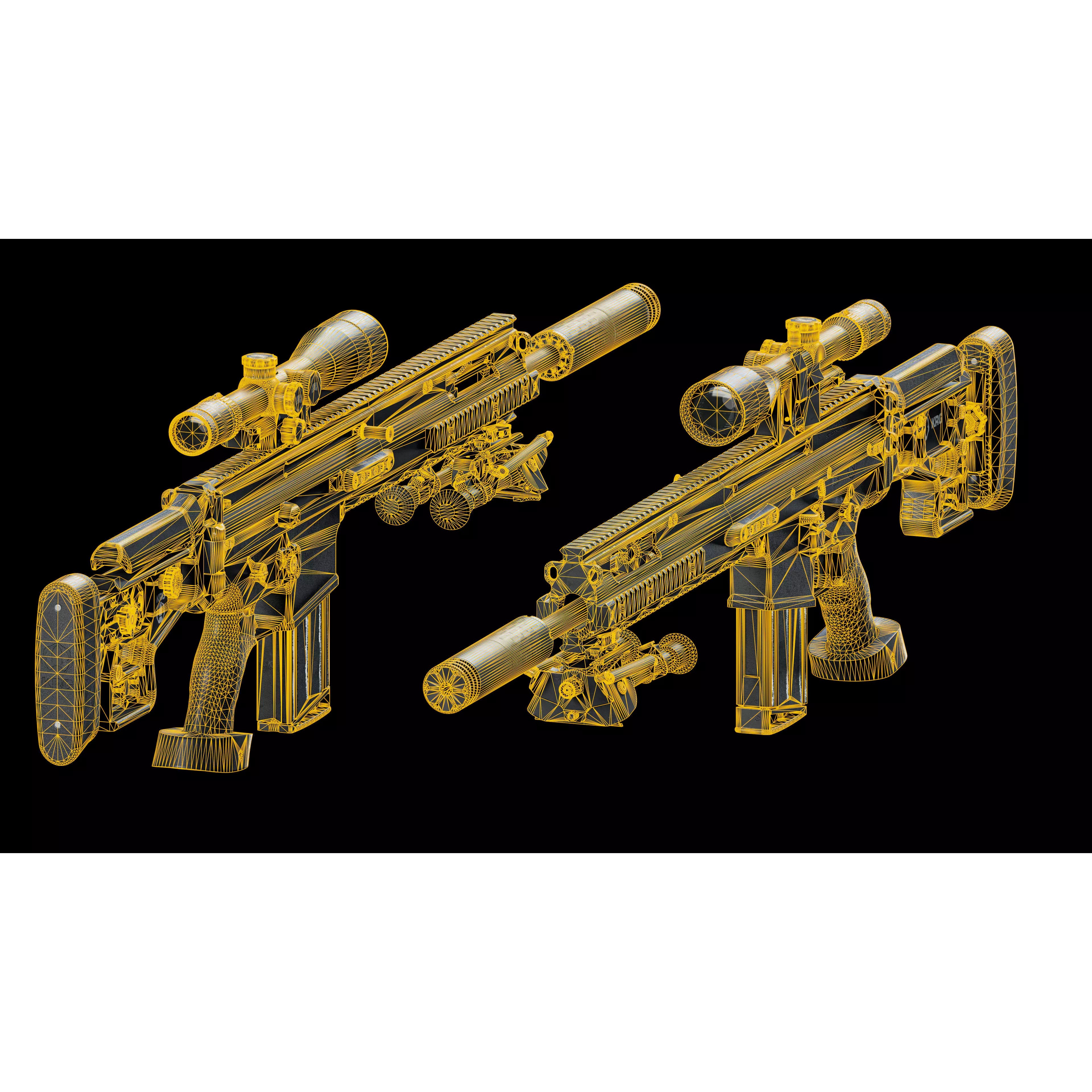 MK 17 FN SCAR-H 3D Model – Low Poly Tactical Sniper Rifle, Game Ready