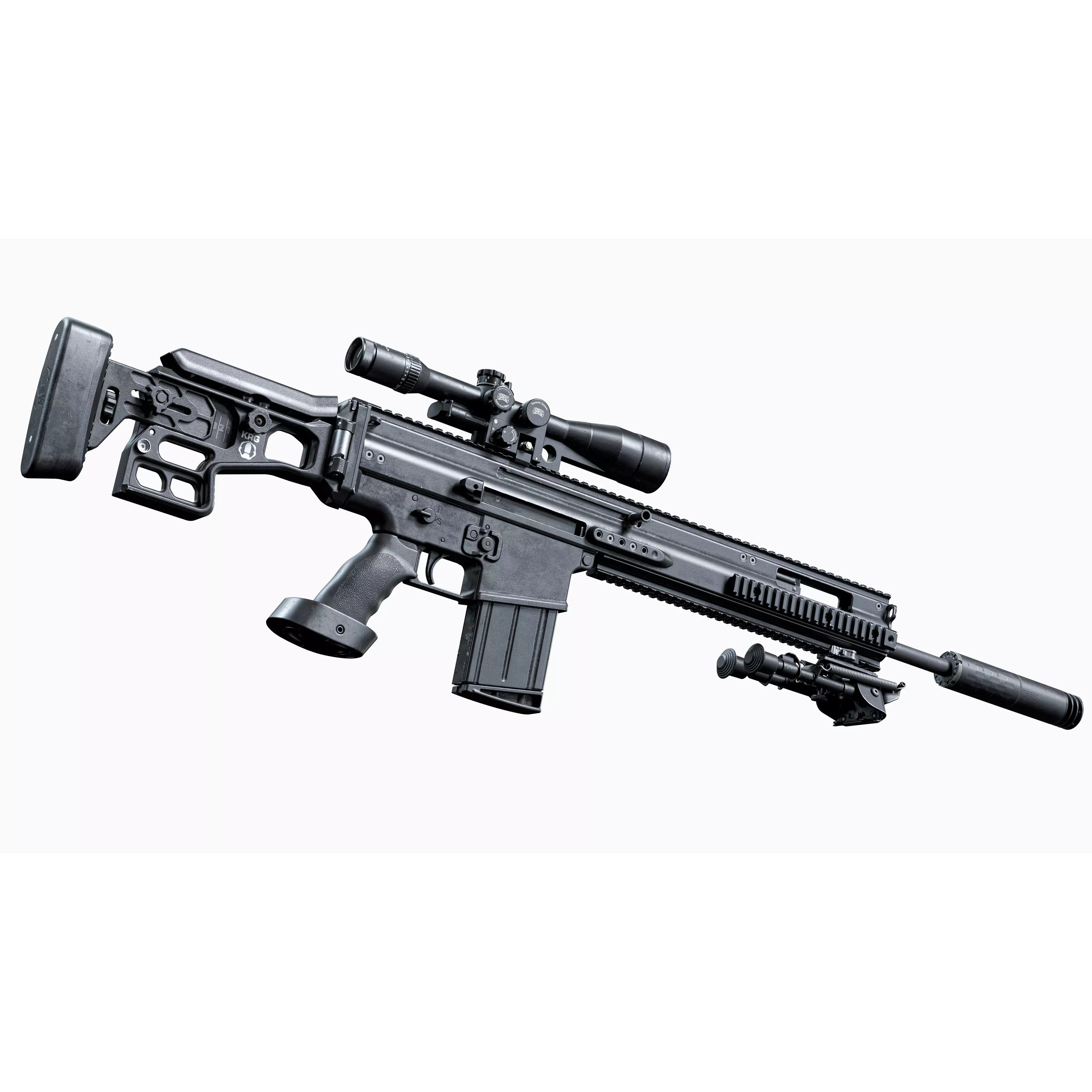 MK 17 FN SCAR-H 3D Model – Low Poly Tactical Sniper Rifle, Game Ready - View 11