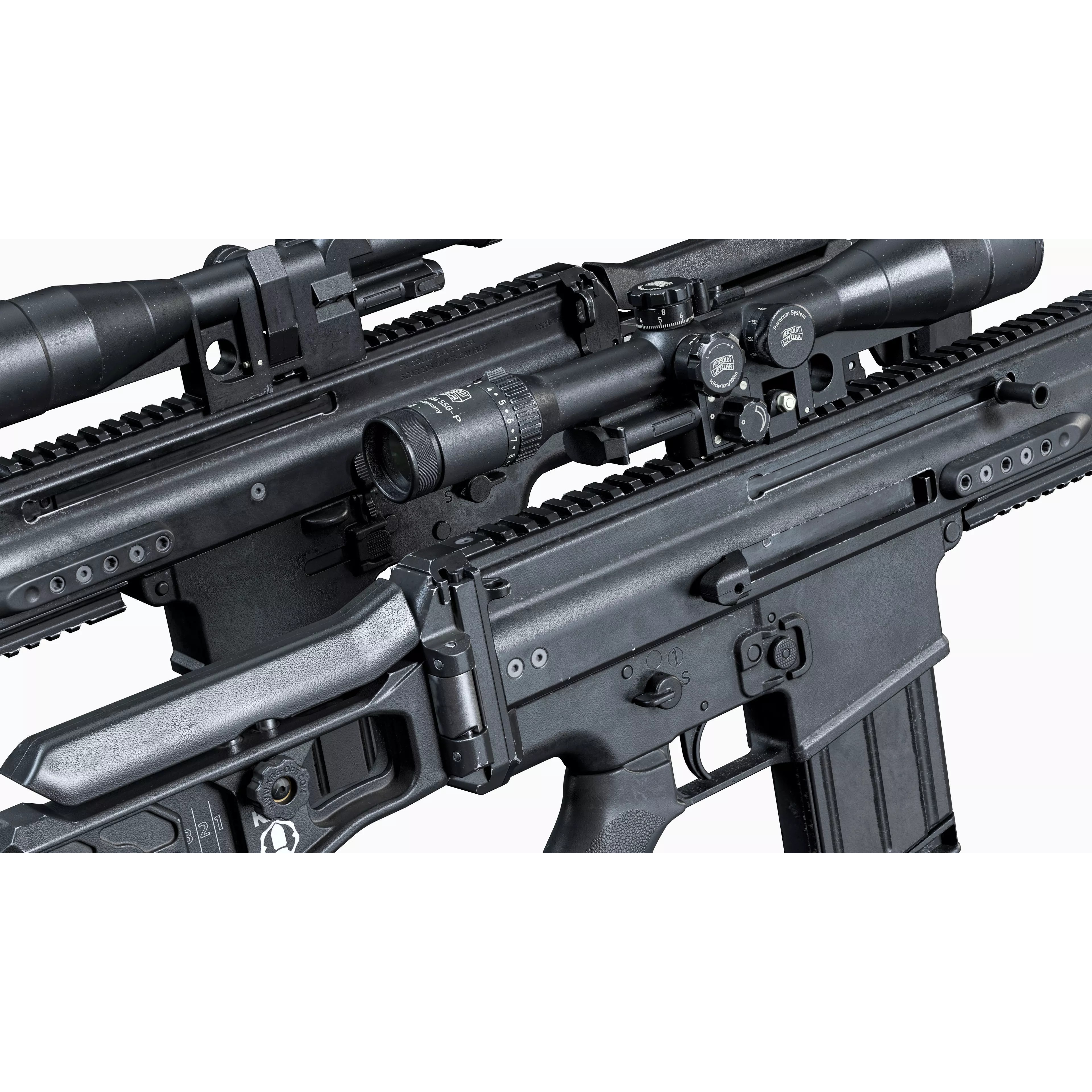 MK 17 FN SCAR-H 3D Model – Low Poly Tactical Sniper Rifle, Game Ready - View 13
