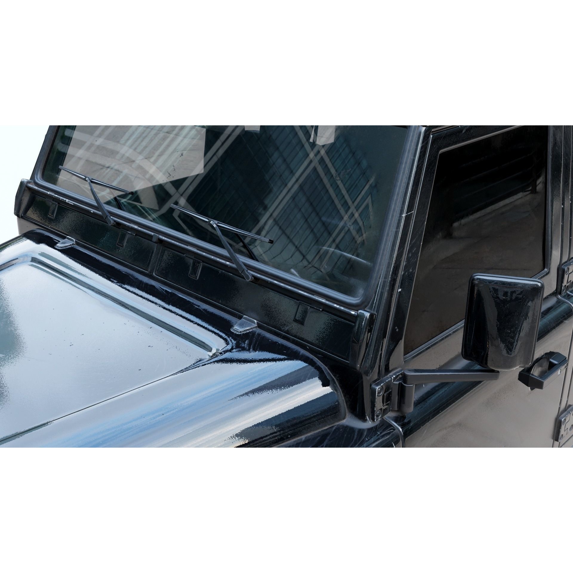 Land Rover Defender 110 3D Model – Vintage SUV, PBR Textures, FBX, OBJ - View 12