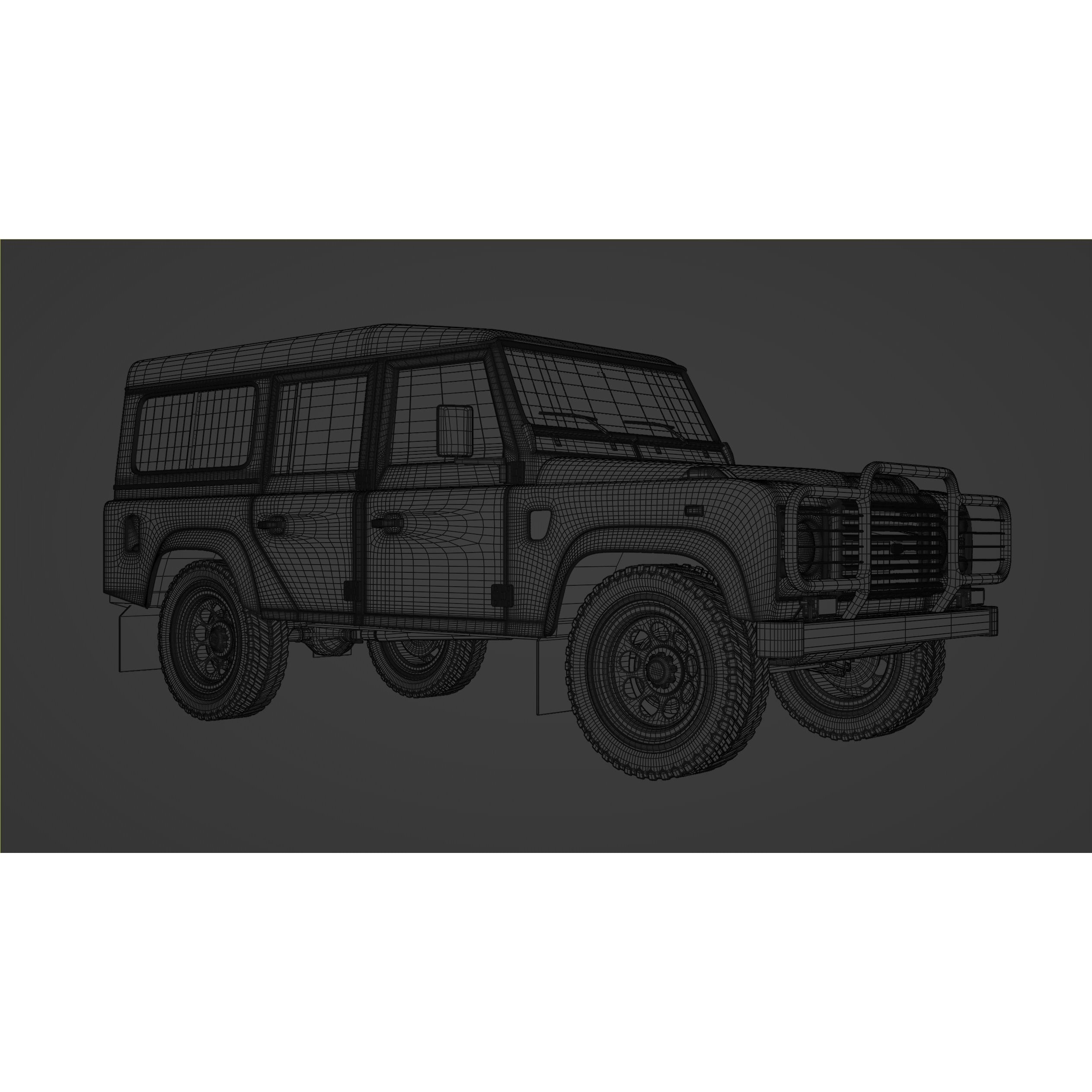 Land Rover Defender 110 3D Model – Vintage SUV, PBR Textures, FBX, OBJ - View 18