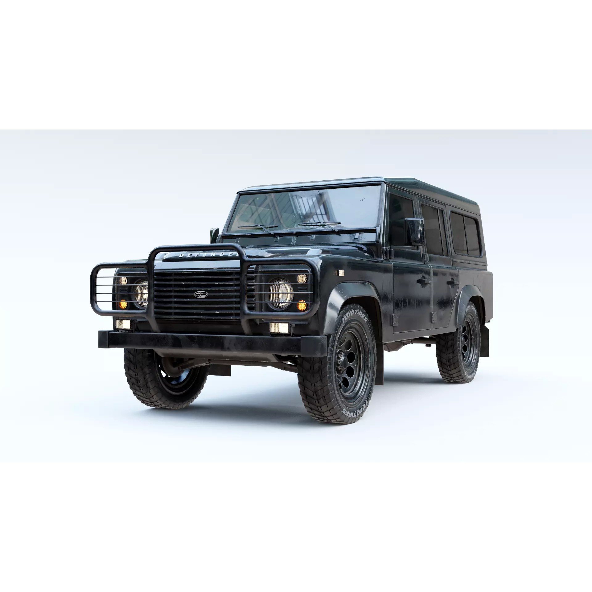 Land Rover Defender 110 3D Model – Vintage SUV, PBR Textures, FBX, OBJ - View 2