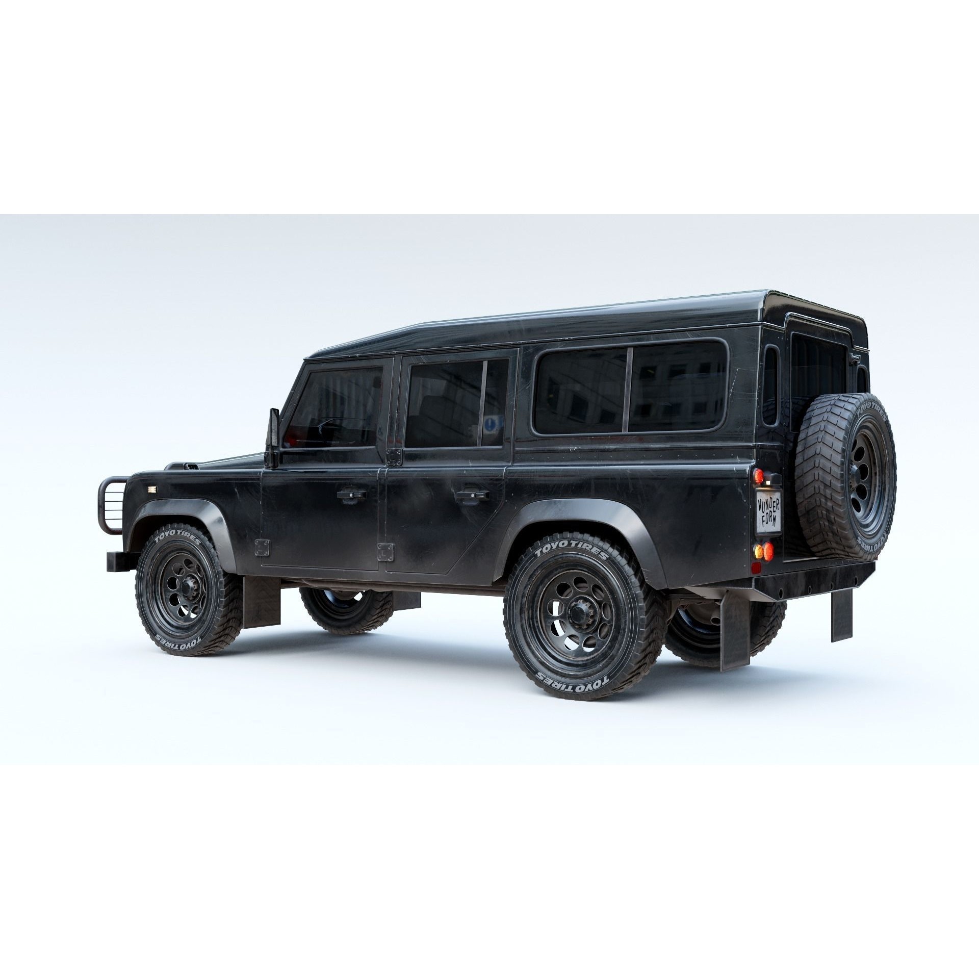 Land Rover Defender 110 3D Model – Vintage SUV, PBR Textures, FBX, OBJ - View 5