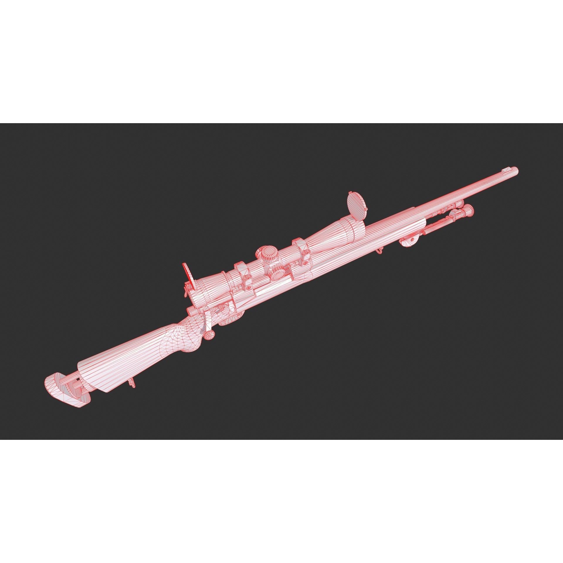 M24 SWS Sniper Rifle 3D Model – Low Poly Game Asset, FBX