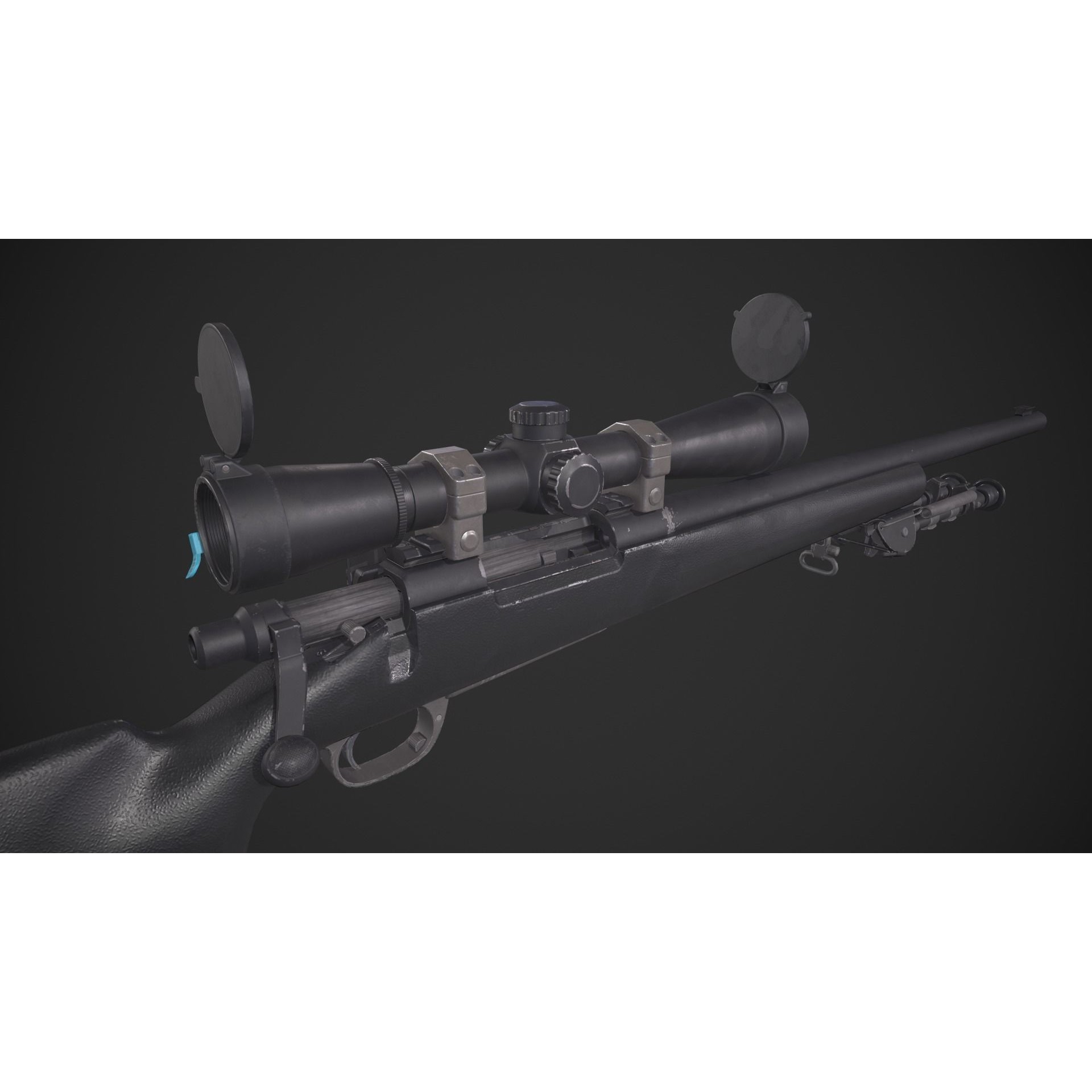 M24 SWS Sniper Rifle 3D Model – Low Poly Game Asset, FBX - View 11