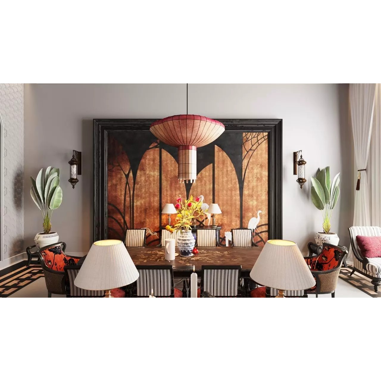 Southeast Asian Interior Space 3D Model – Textured Scene for Archviz - View 5