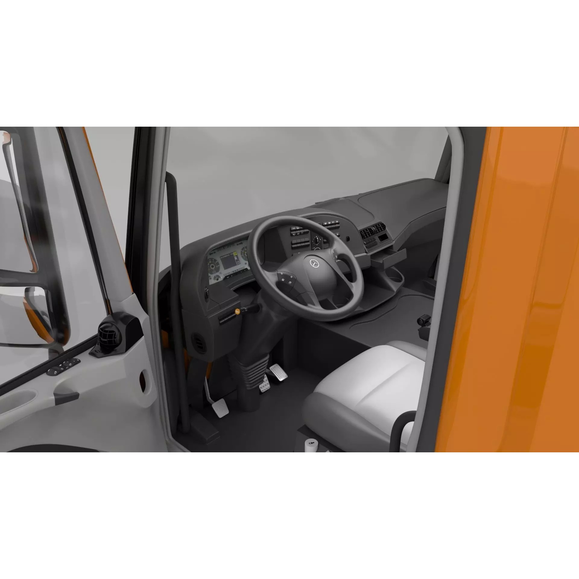Mercedes Benz Actros 2632 6x4 BB Rotopress Garbage Truck 3D Model – High Poly FBX, OBJ, Blender - View 12