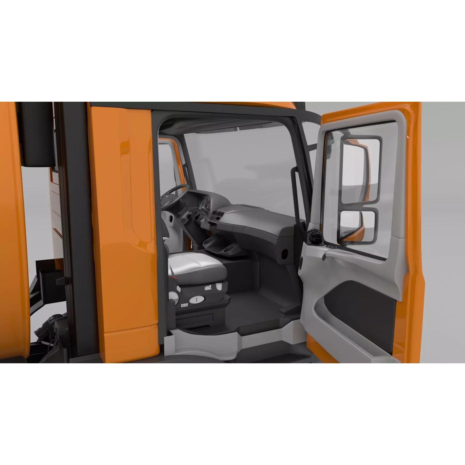 Mercedes Benz Actros 2632 6x4 BB Rotopress Garbage Truck 3D Model – High Poly FBX, OBJ, Blender - View 13