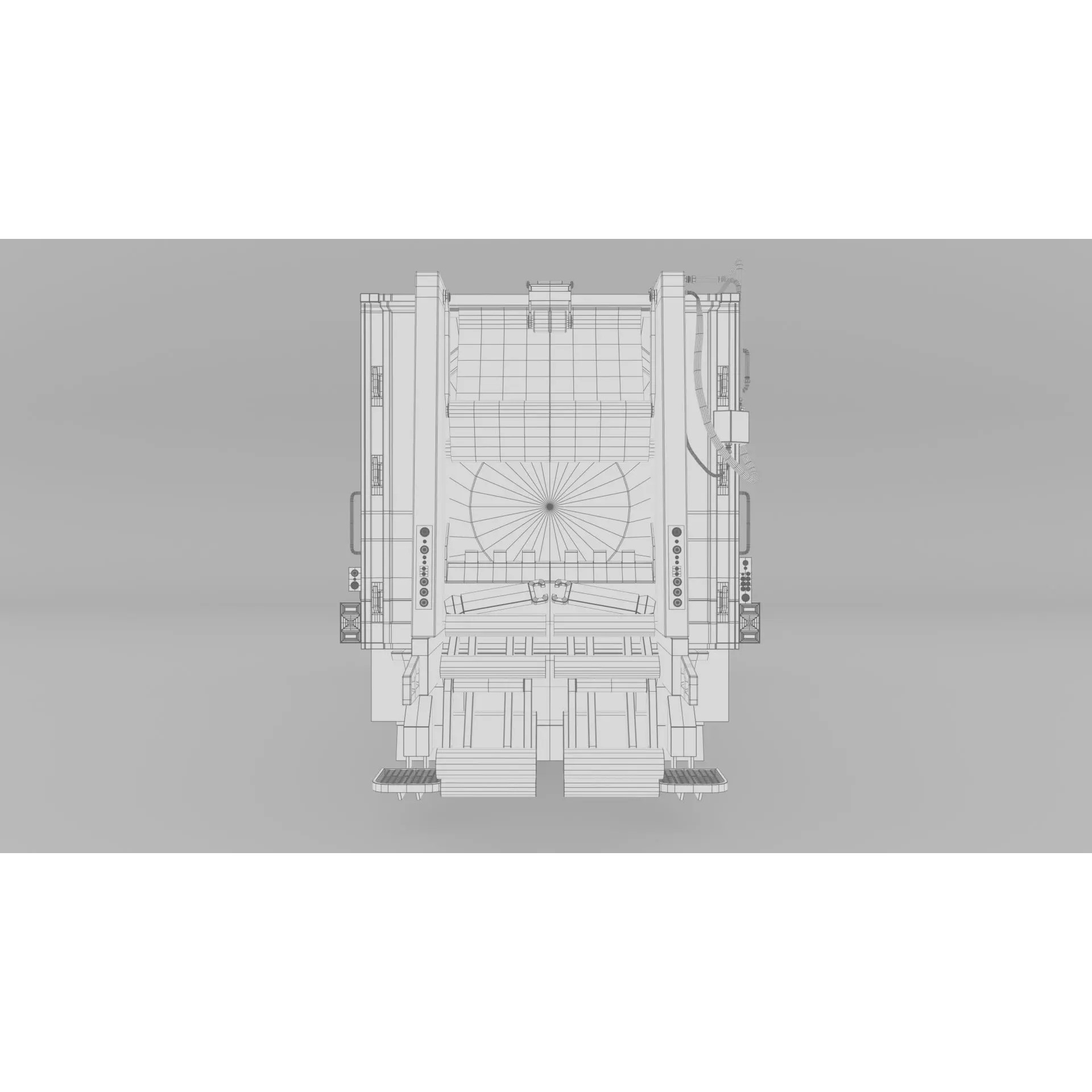 Mercedes Benz Actros 2632 6x4 BB Rotopress Garbage Truck 3D Model – High Poly FBX, OBJ, Blender - View 25