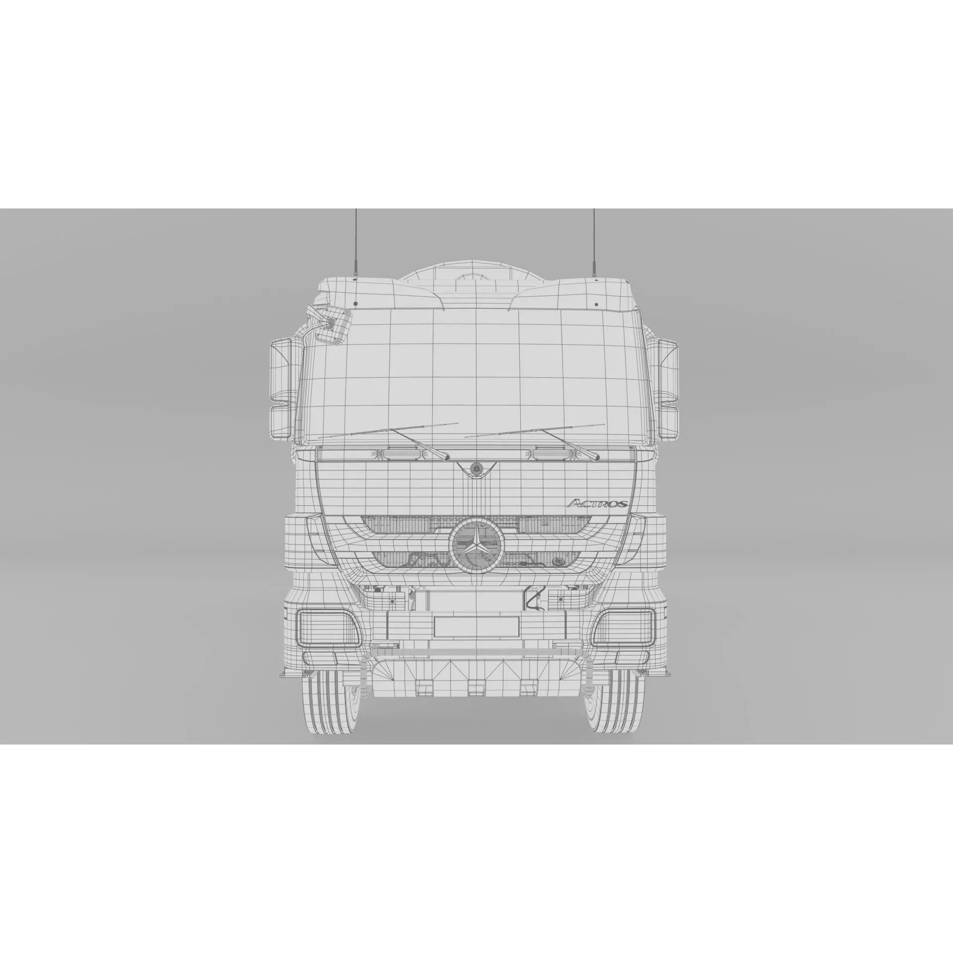 Mercedes Benz Actros 2632 6x4 BB Rotopress Garbage Truck 3D Model – High Poly FBX, OBJ, Blender - View 33