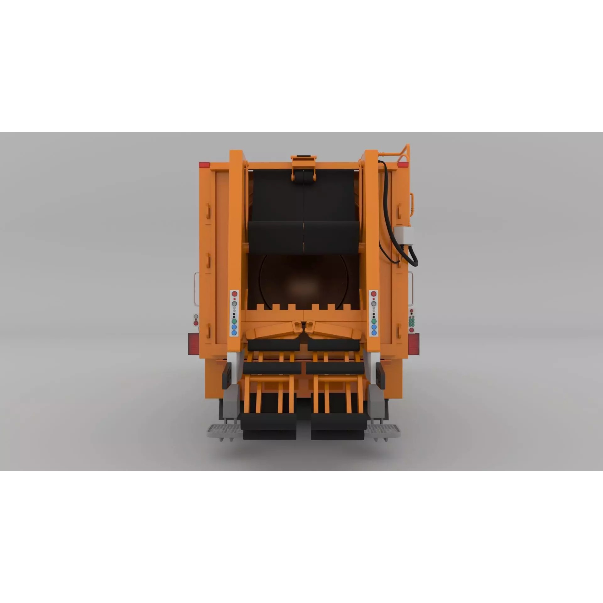 Mercedes Benz Actros 2632 6x4 BB Rotopress Garbage Truck 3D Model – High Poly FBX, OBJ, Blender - View 5