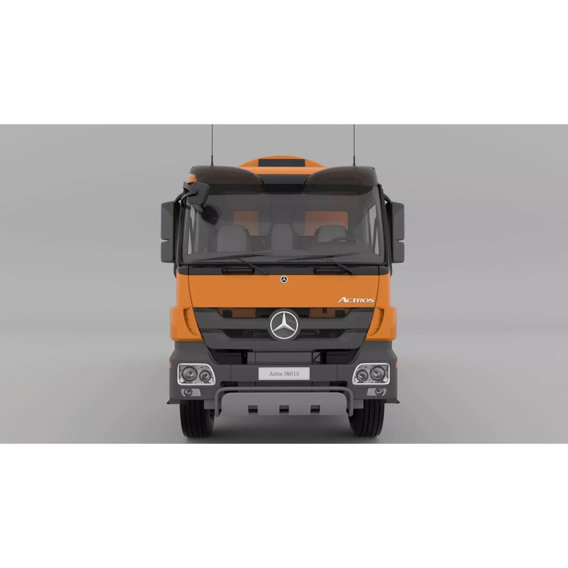 Mercedes Benz Actros 2632 6x4 BB Rotopress Garbage Truck 3D Model – High Poly FBX, OBJ, Blender - View 9
