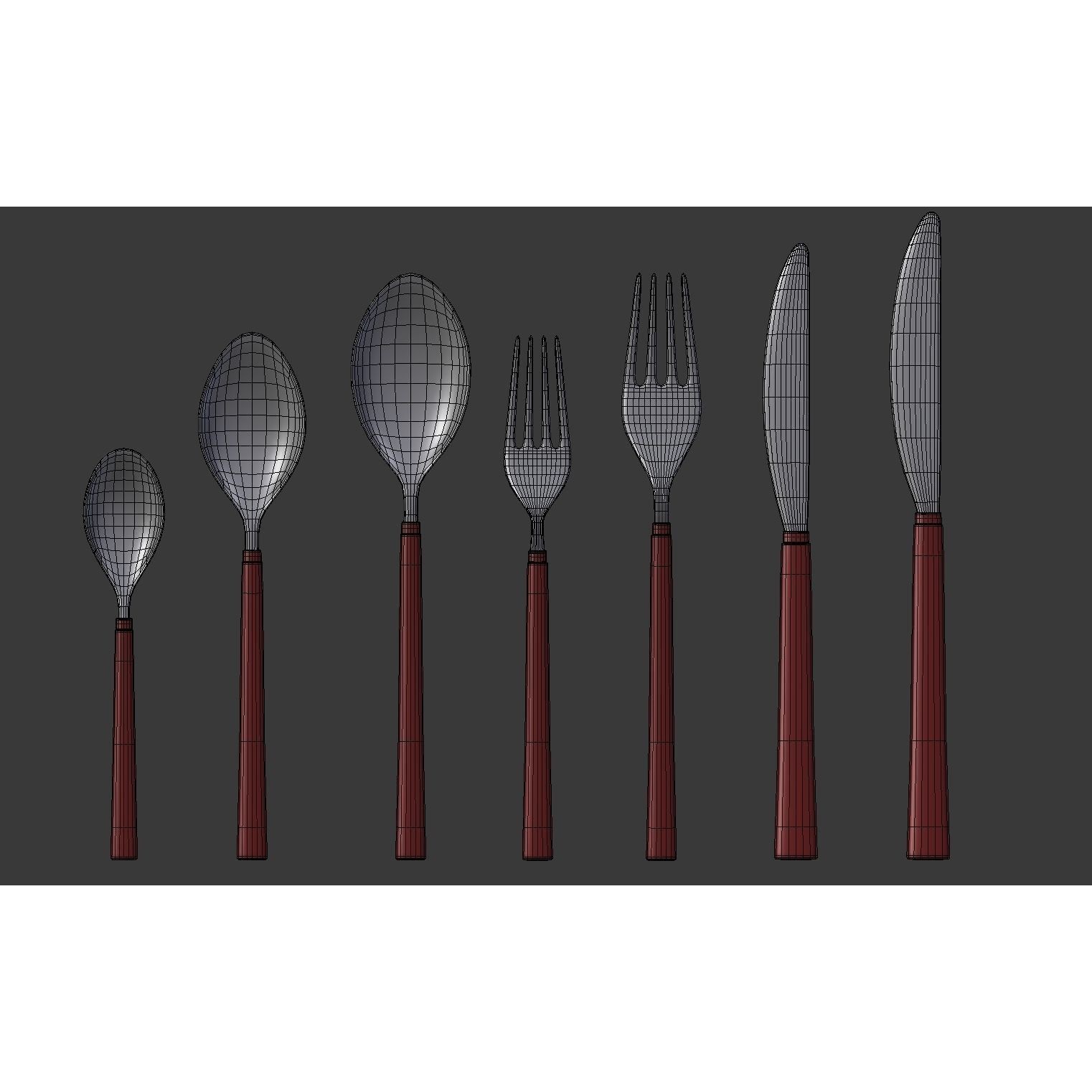 Large Tableware 3D Model – Traditional & Contemporary Set, FBX