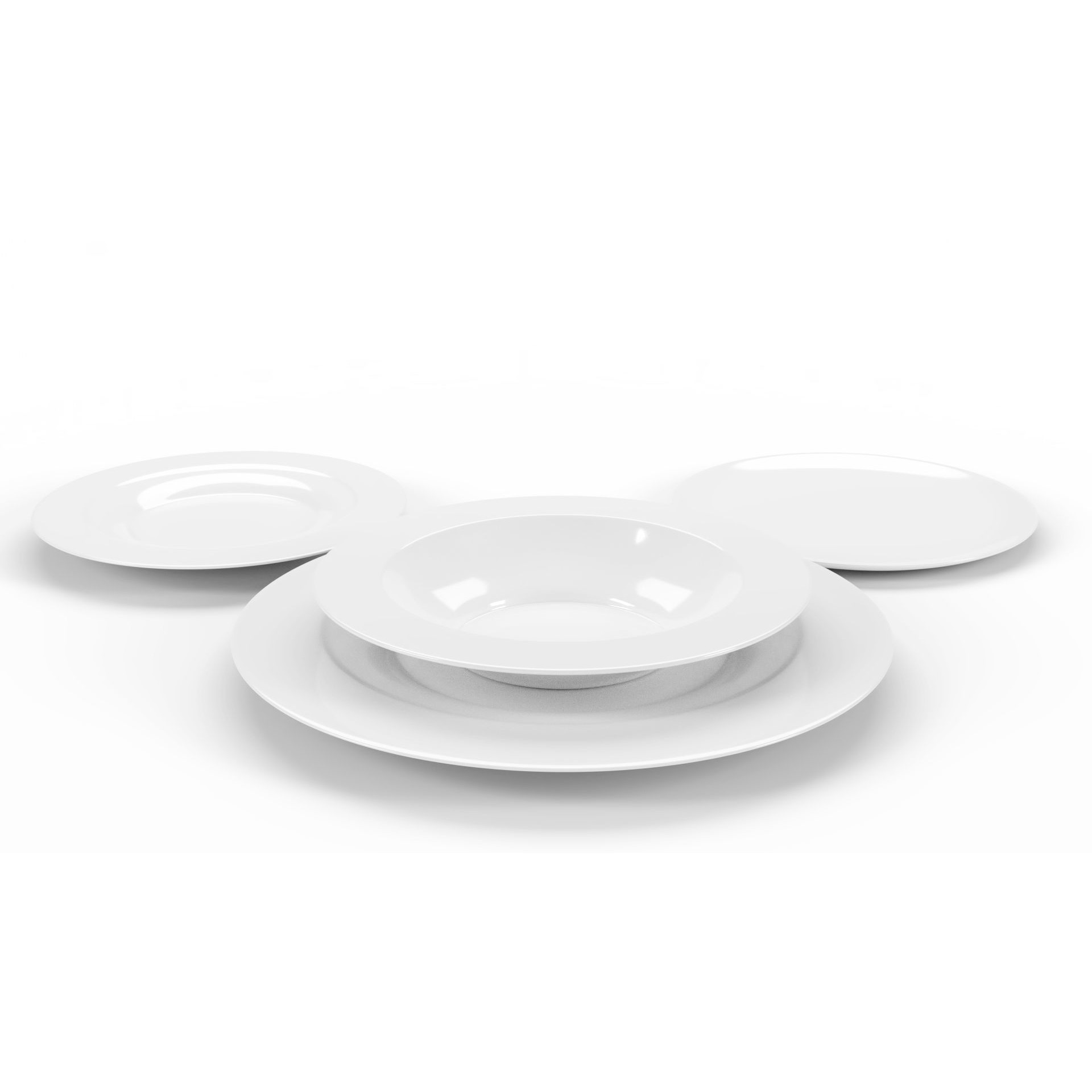 Large Tableware 3D Model – Traditional & Contemporary Set, FBX - View 10