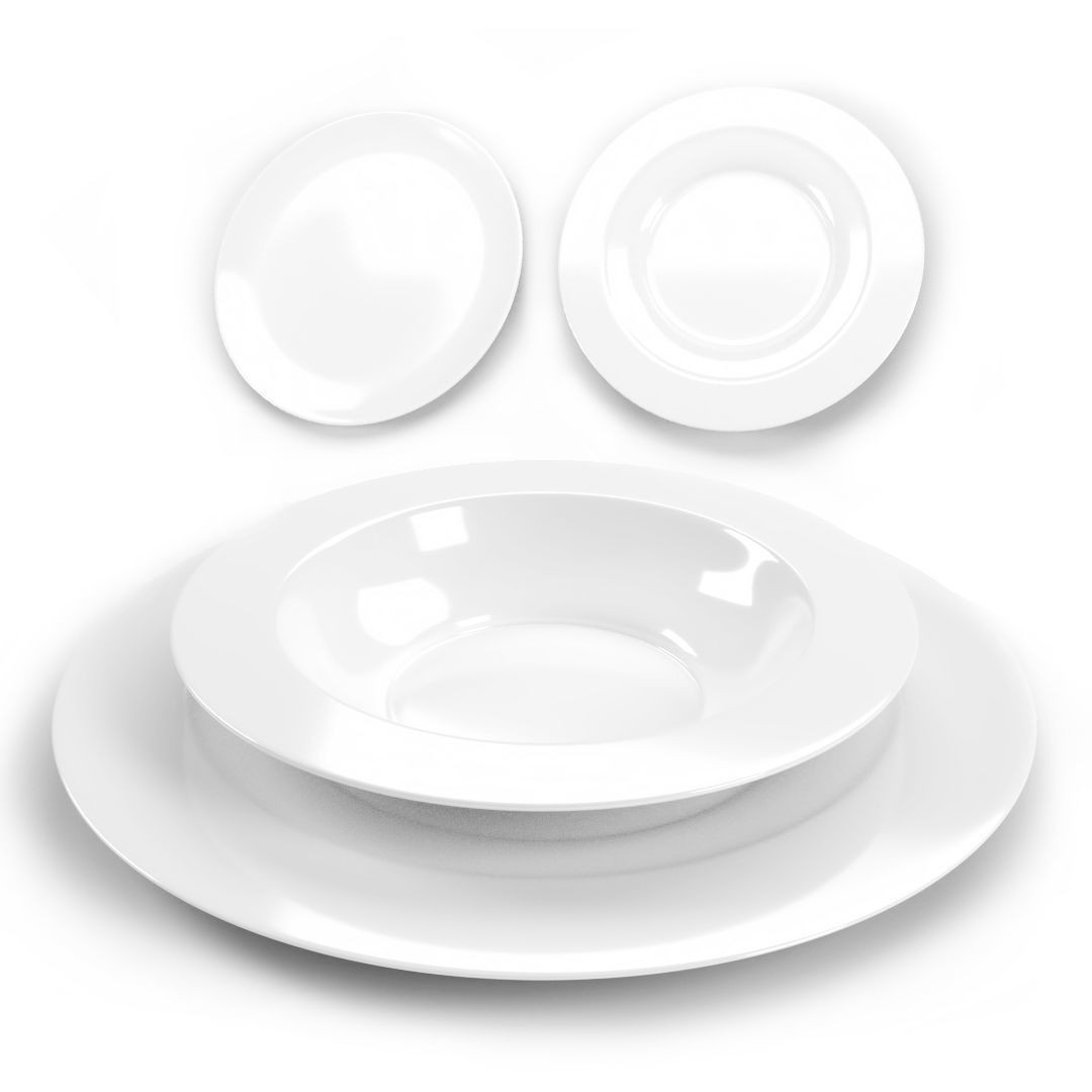 Large Tableware 3D Model – Traditional & Contemporary Set, FBX - View 14