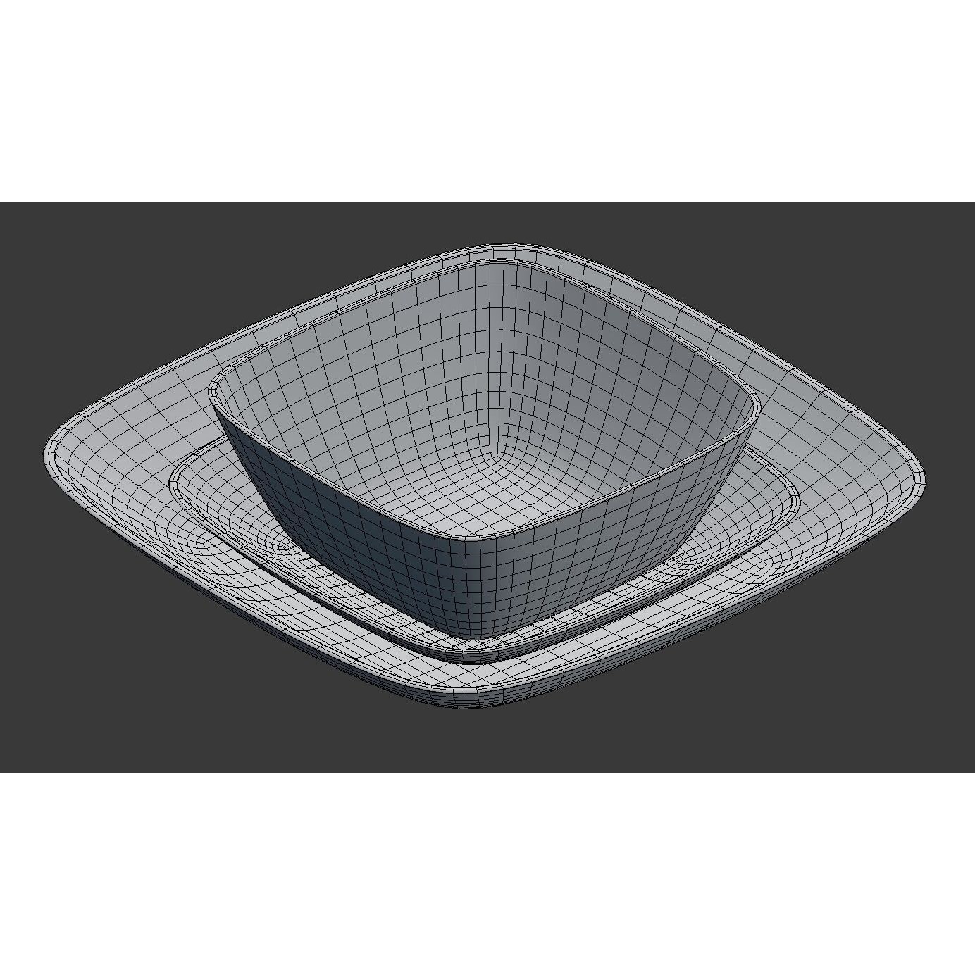 Large Tableware 3D Model – Traditional & Contemporary Set, FBX - View 51