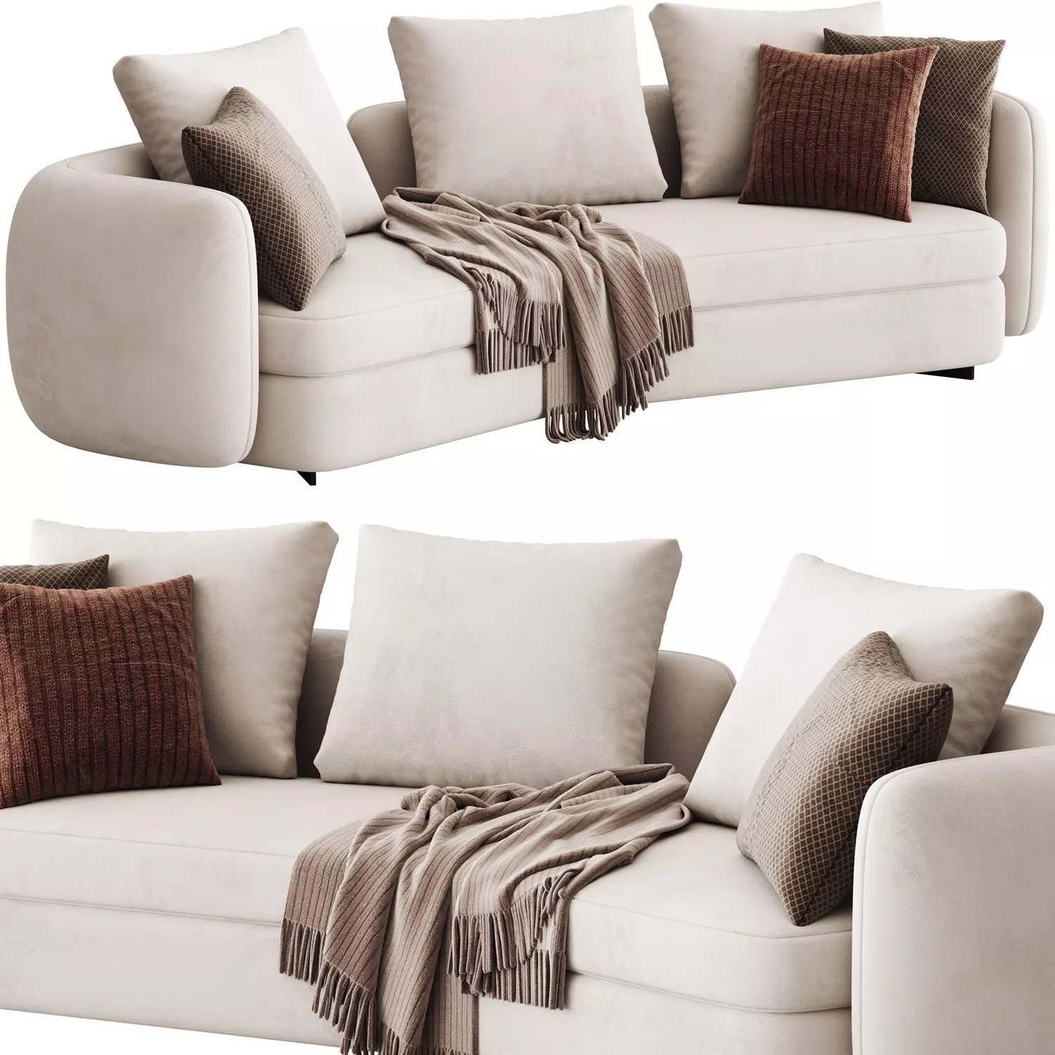 Poliform Saint-German Sofa 3D Model – Modern Furniture Asset, FBX, OBJ - View 2